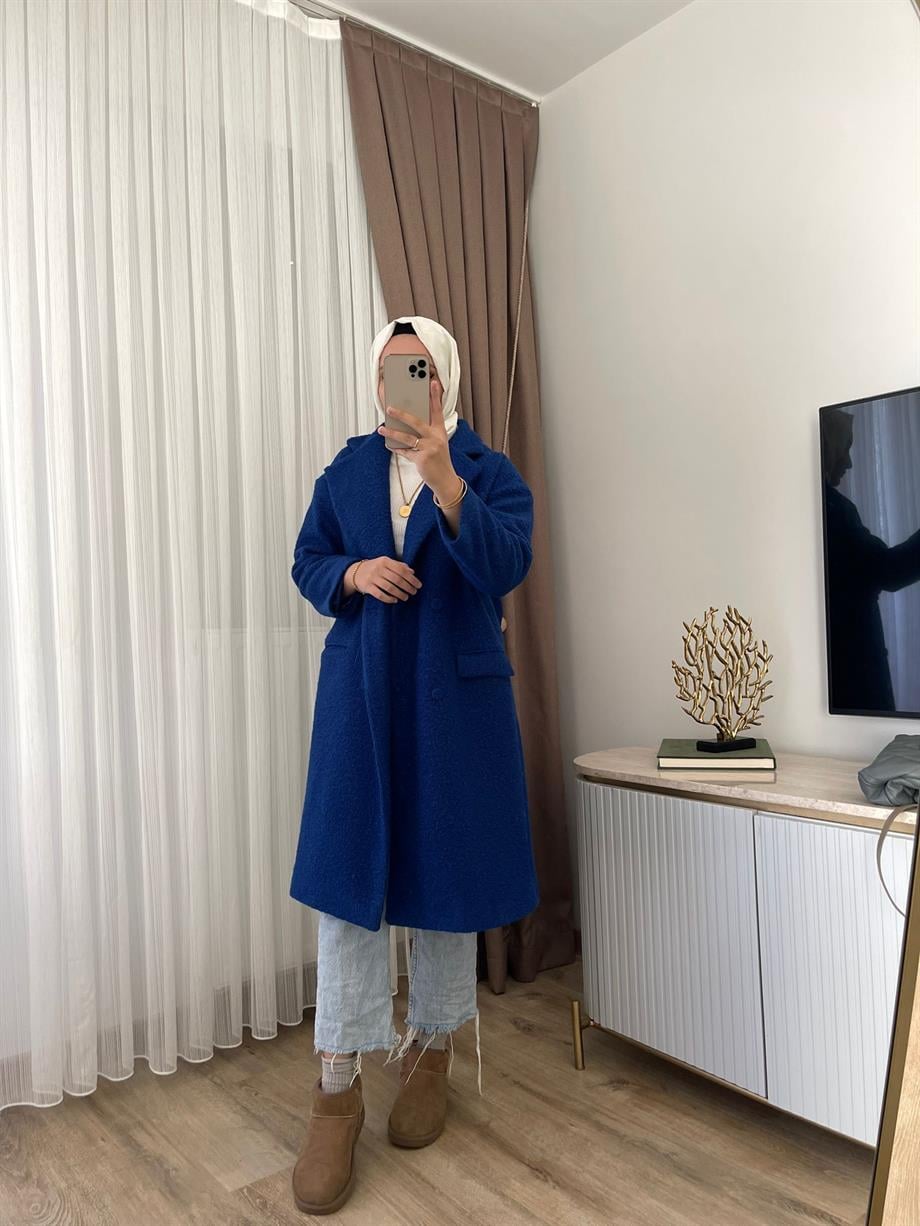 MEYSADESIGN KABAN Buklet Kaban Saks Mavisi