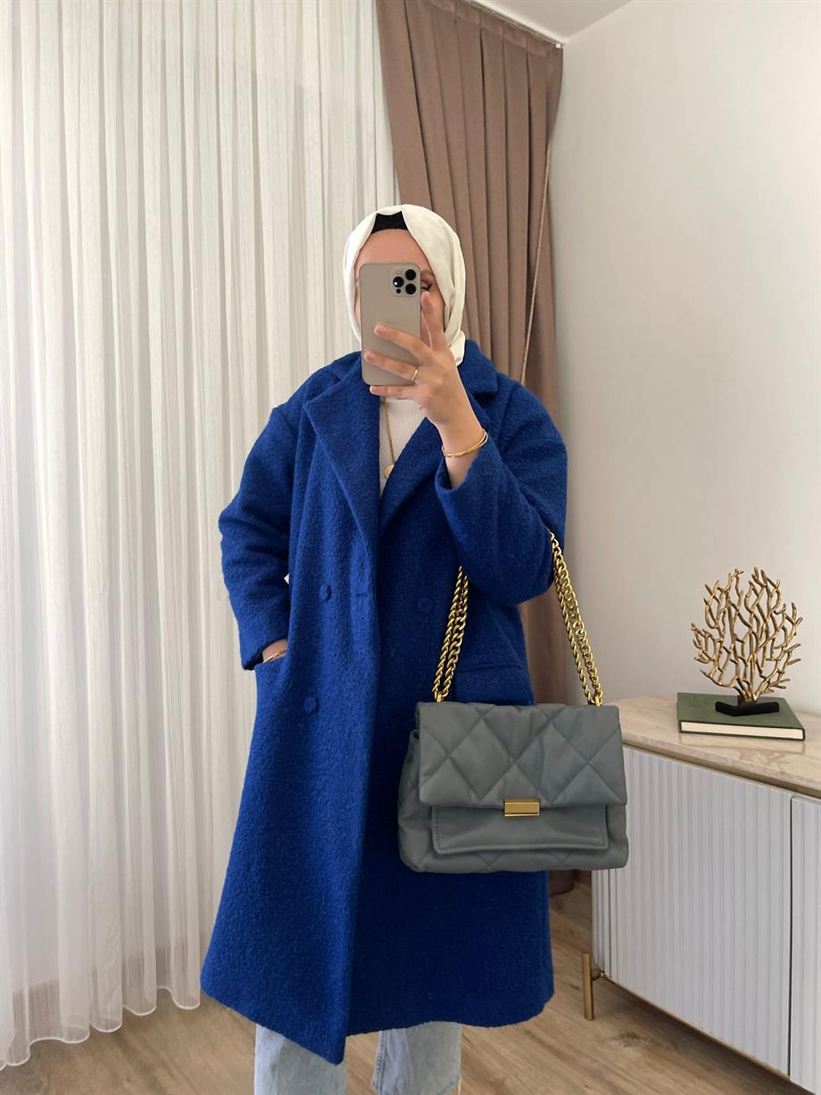 MEYSADESIGN KABAN Buklet Kaban Saks Mavisi