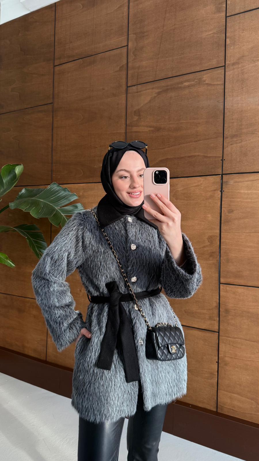 MEYSADESIGN KÜRK Stella Kürk Kaban Siyah