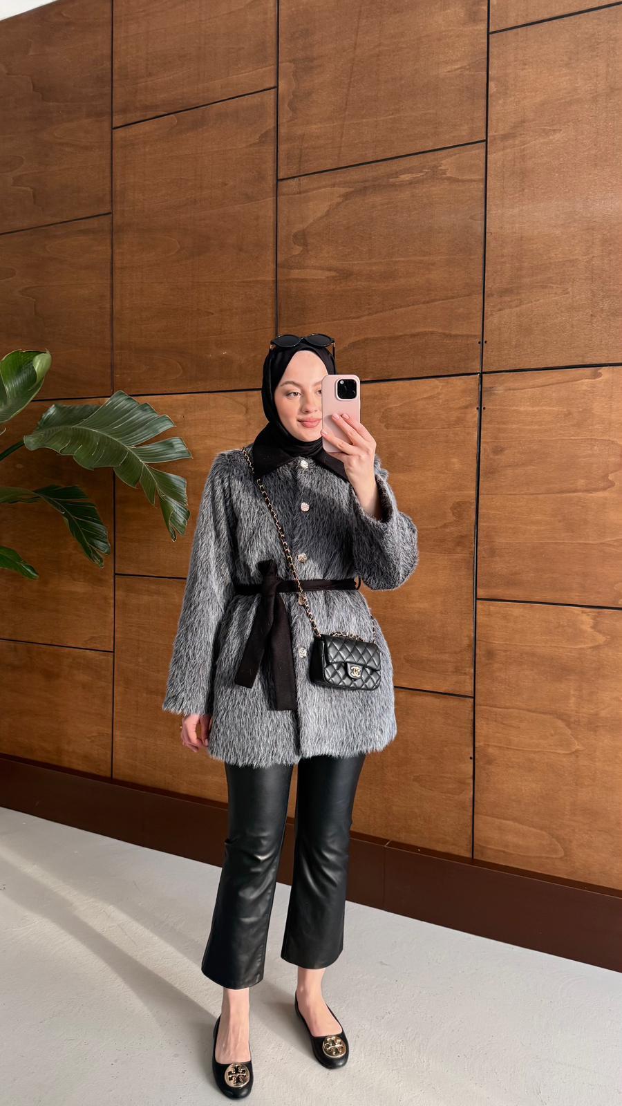 MEYSADESIGN KÜRK Stella Kürk Kaban Siyah