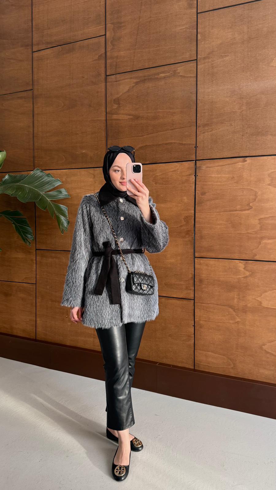 MEYSADESIGN KÜRK Stella Kürk Kaban Siyah