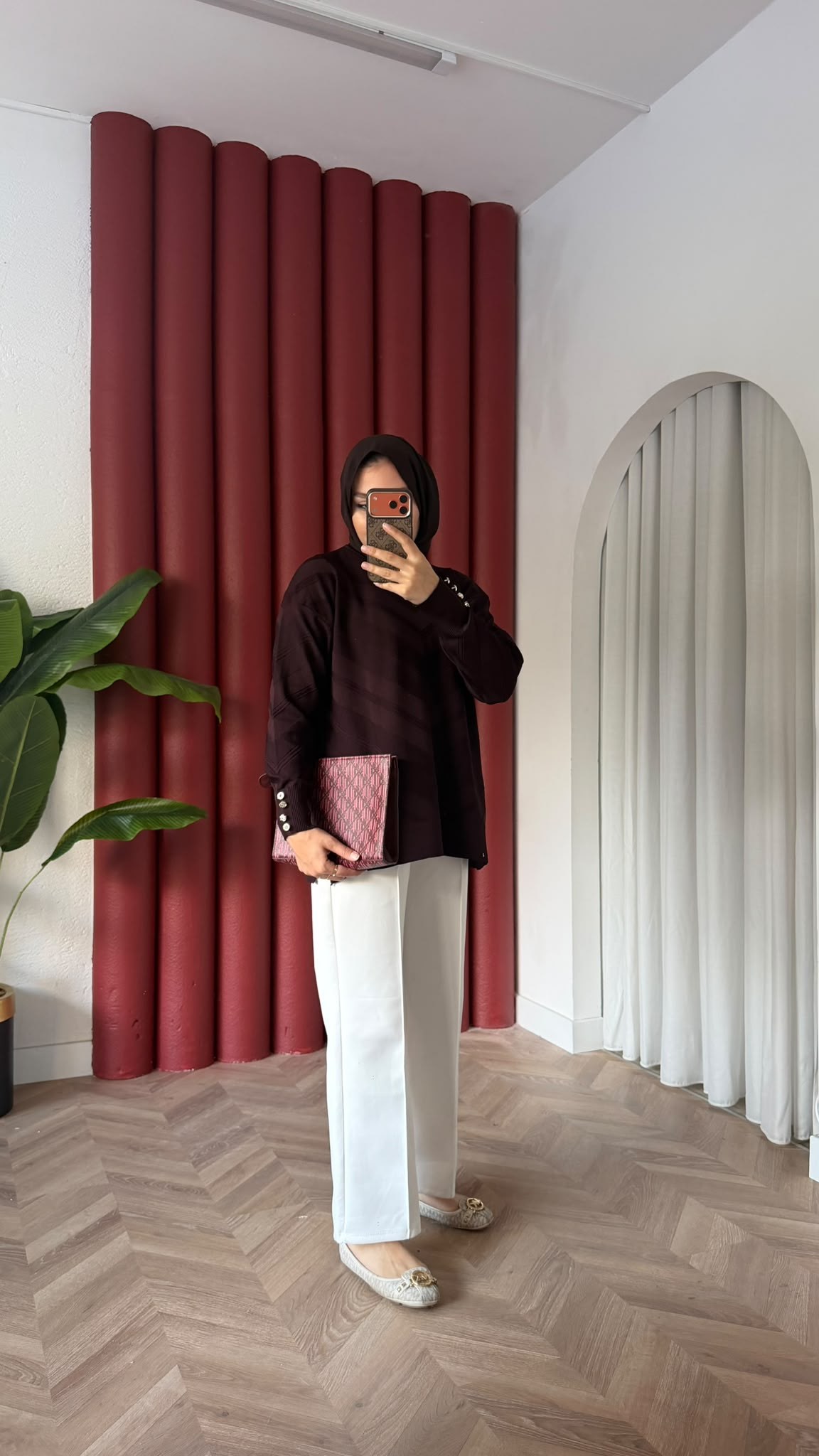 MEYSADESIGN MERSERİZE TUNİK Zikzak Merserize Tunik Mürdüm