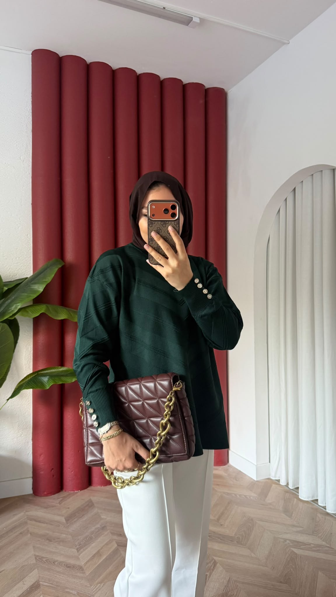 MEYSADESIGN MERSERİZE TUNİK Zikzak Merserize Tunik Zümrüt