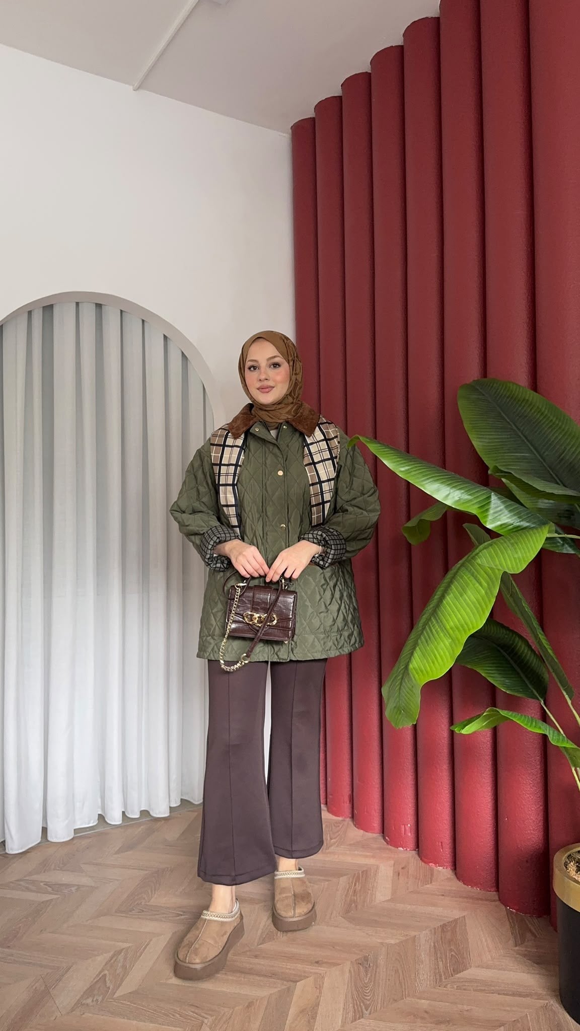 MEYSADESIGN MONT Kapitone Fularlı Mont Mint