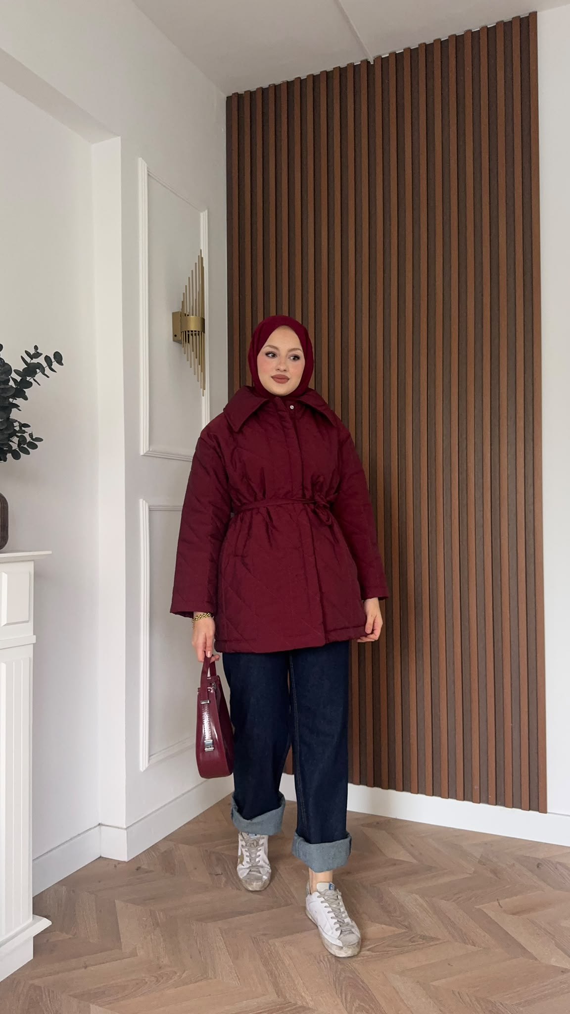 MEYSADESIGN MONT Kapitone Şişme Mont Bordo