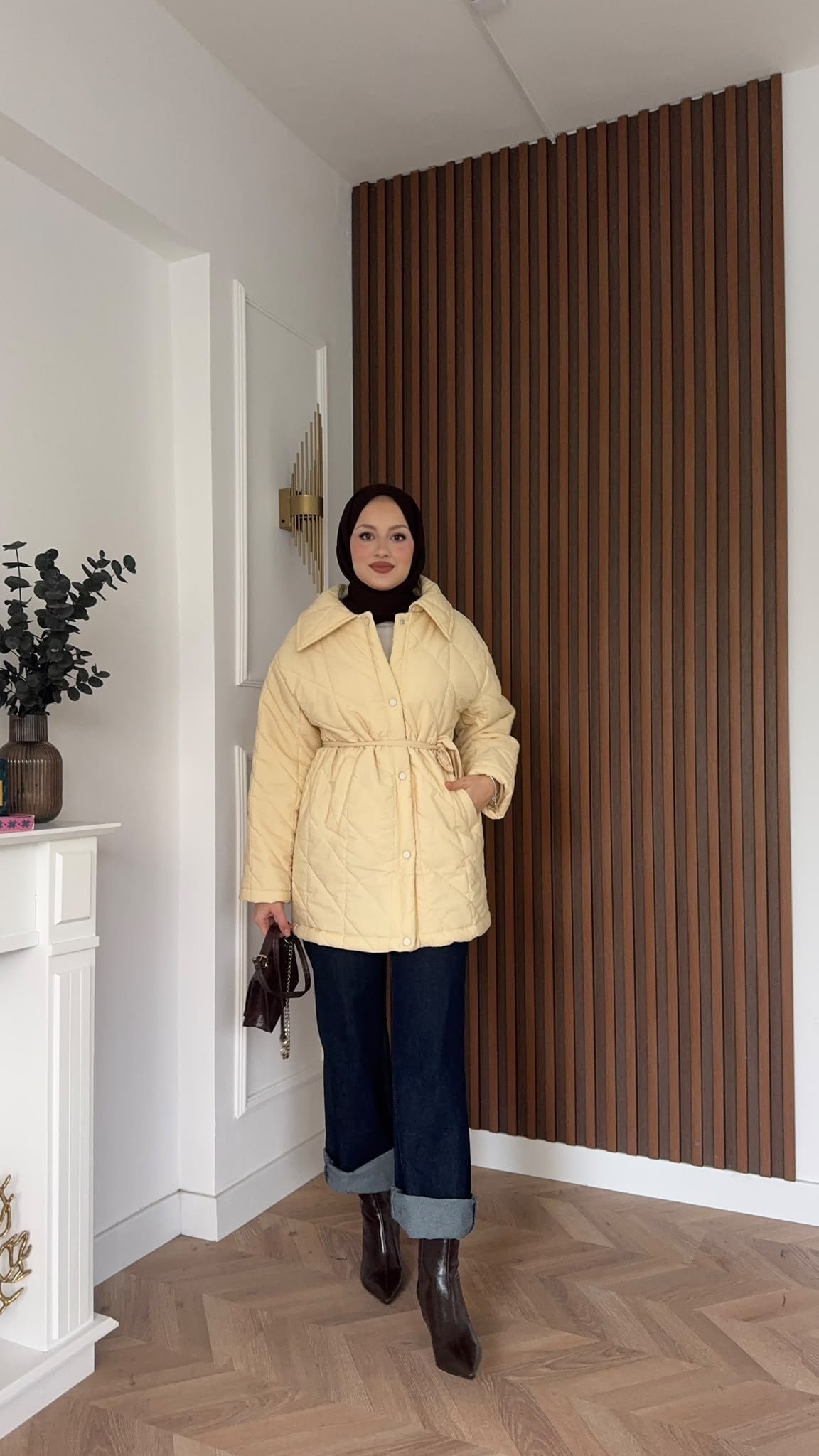 MEYSADESIGN MONT Kapitone Şişme Mont Bej