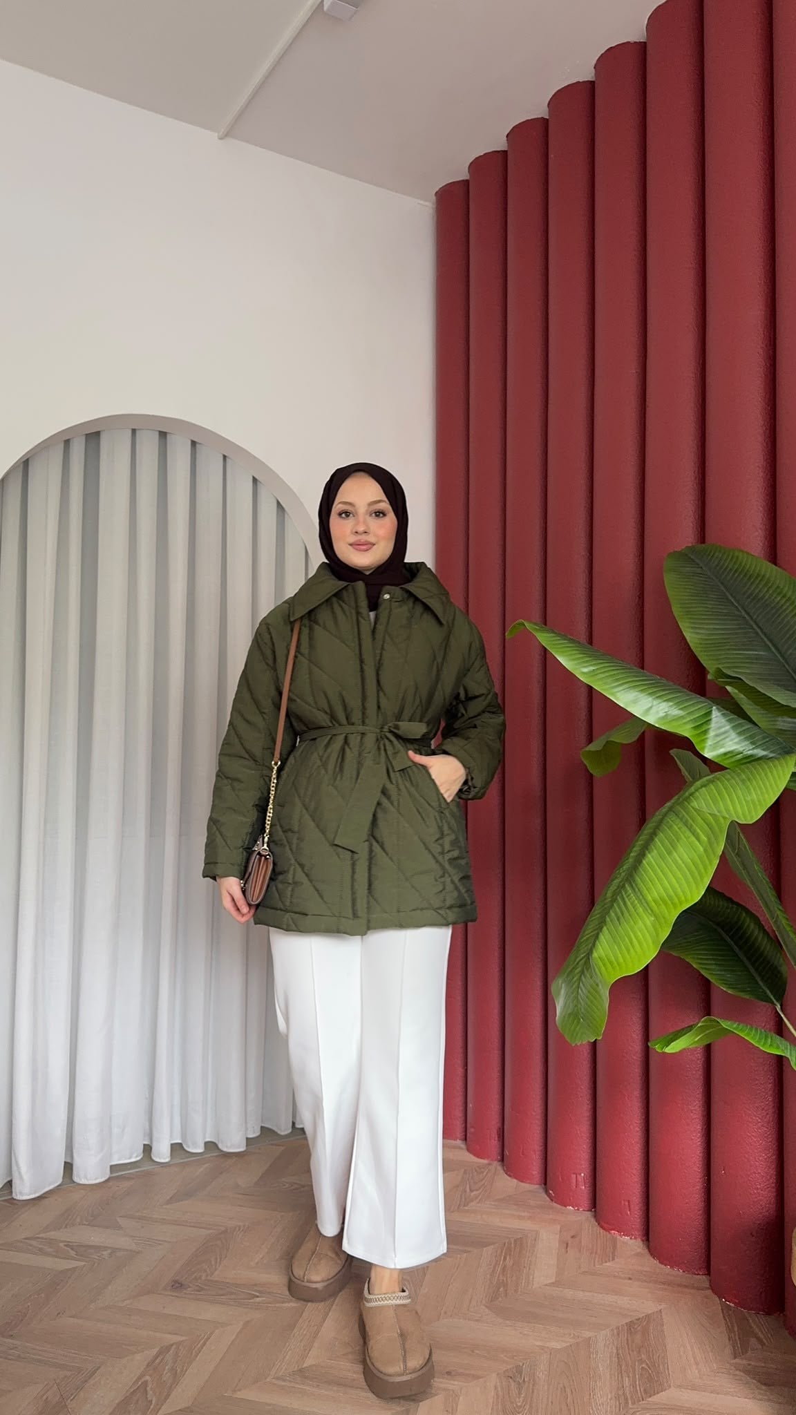 MEYSADESIGN MONT Kapitone Şişme Mont Haki