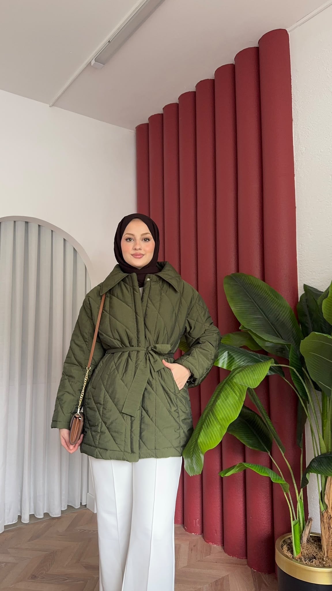 MEYSADESIGN MONT Kapitone Şişme Mont Haki