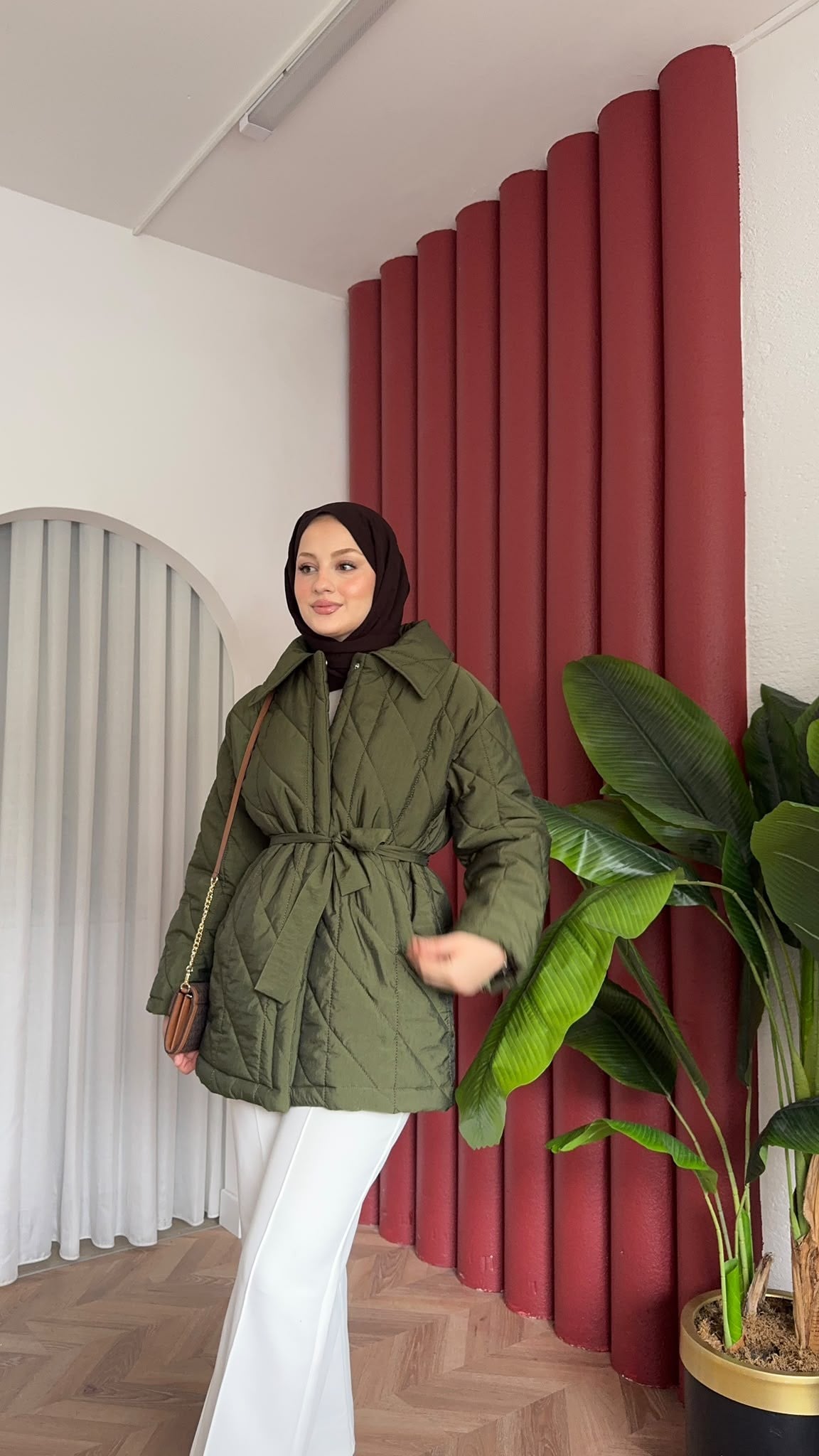 MEYSADESIGN MONT Kapitone Şişme Mont Haki