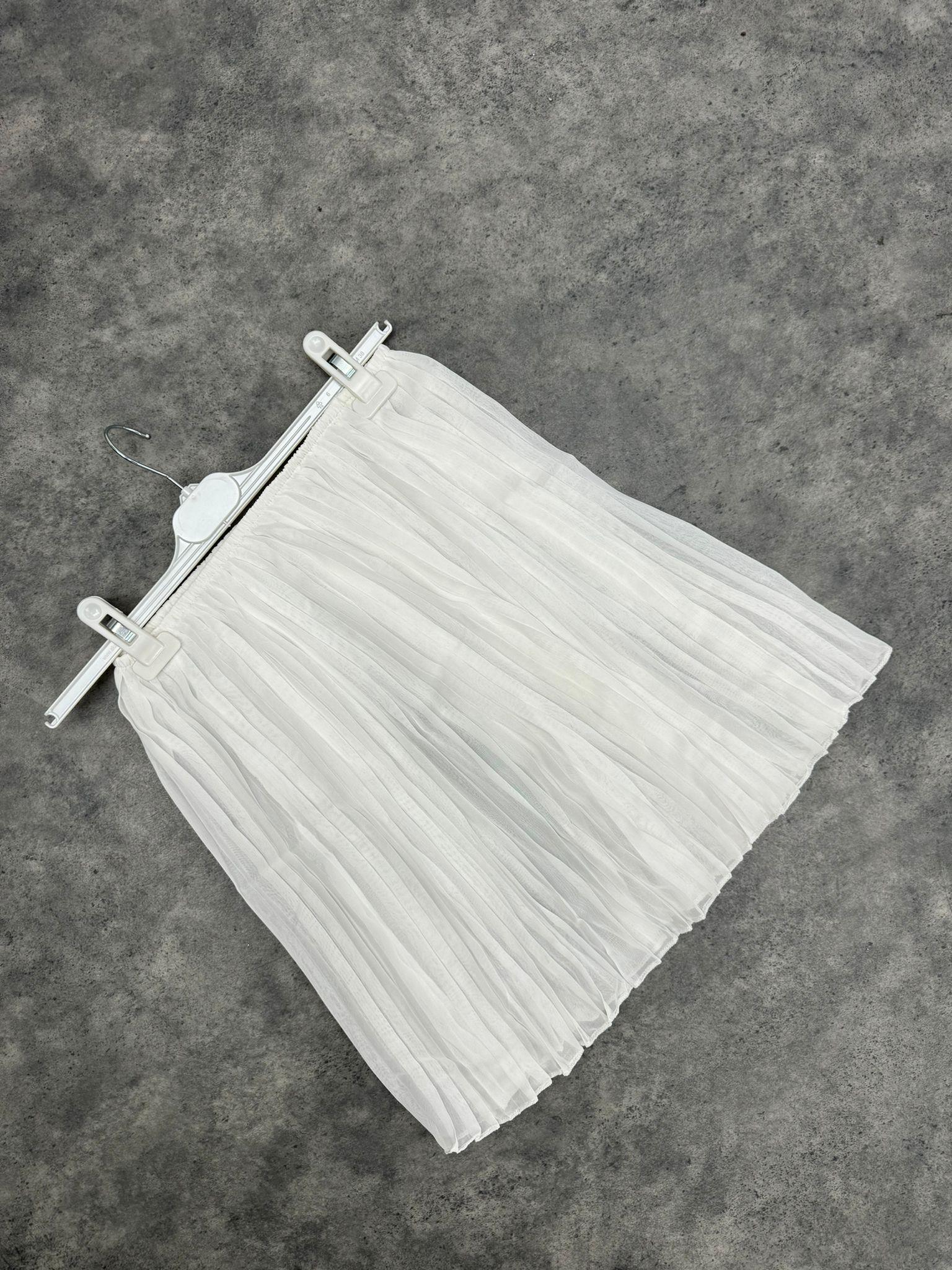 MEYSADESIGN PANTOLON Pileli İçlik Beyaz