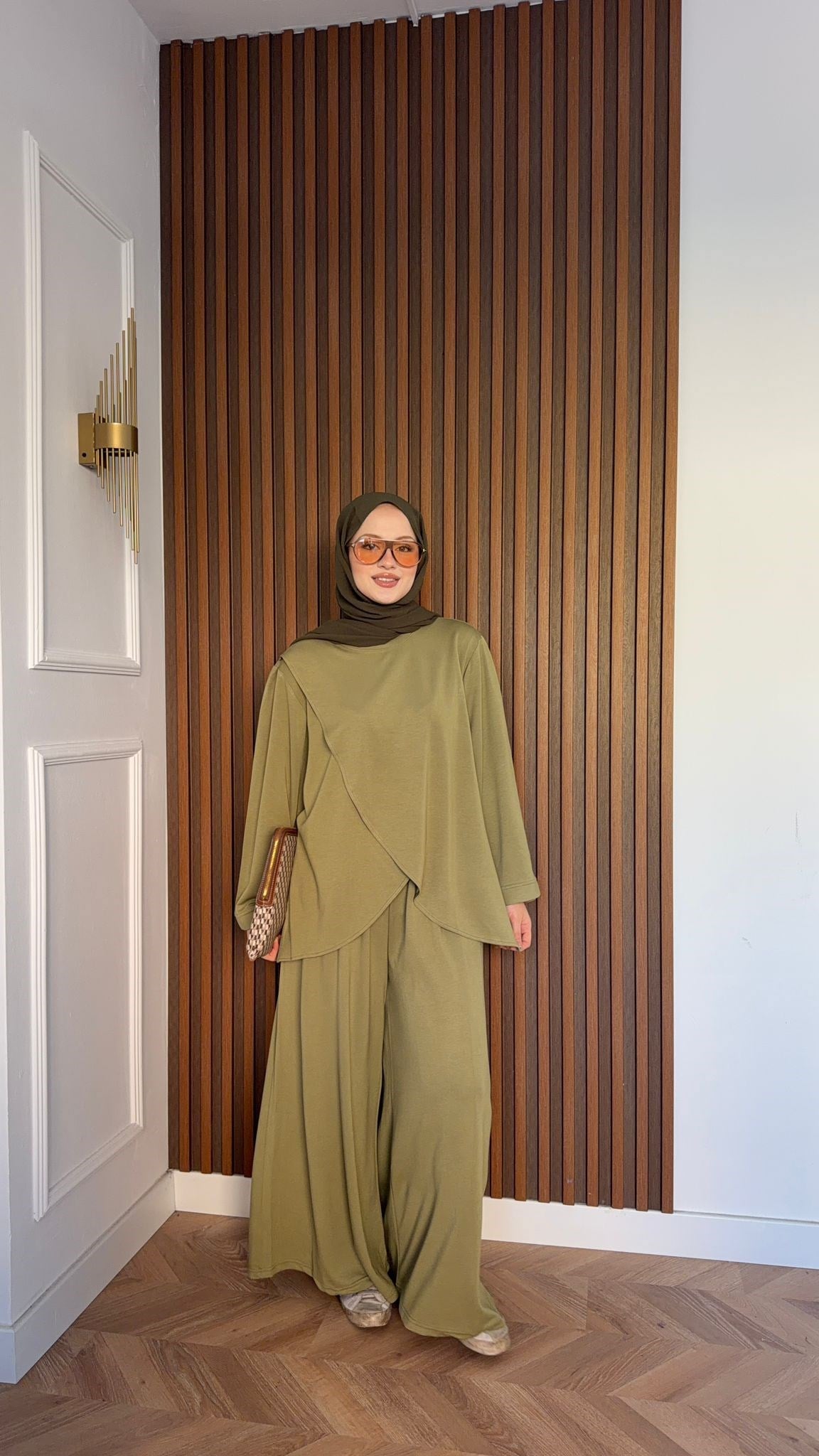 MEYSADESIGN PANTOLON TAKIM Çapraz Oysh İkili Takım Haki