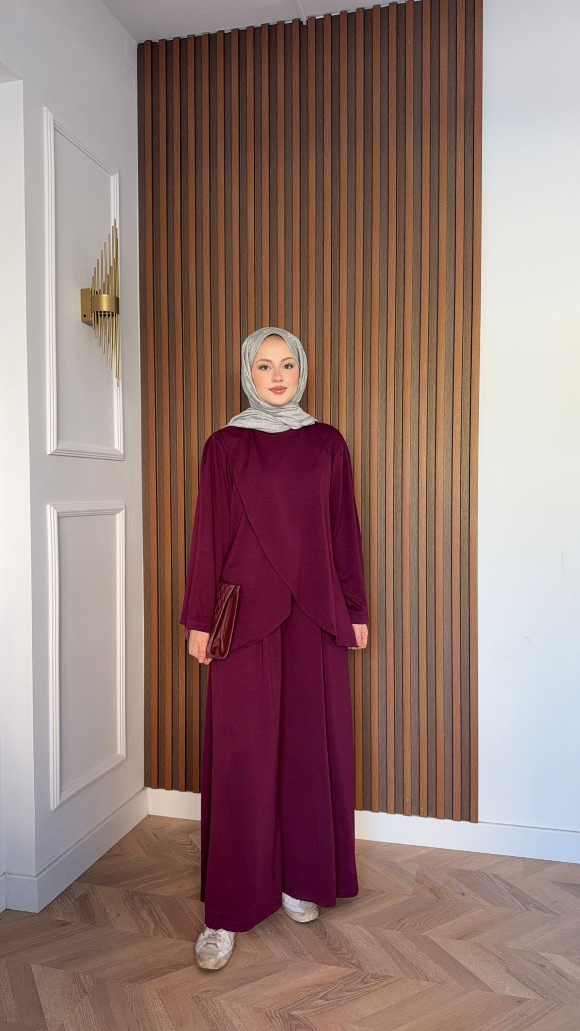 MEYSADESIGN PANTOLON TAKIM Çapraz Oysh İkili Takım Bordo