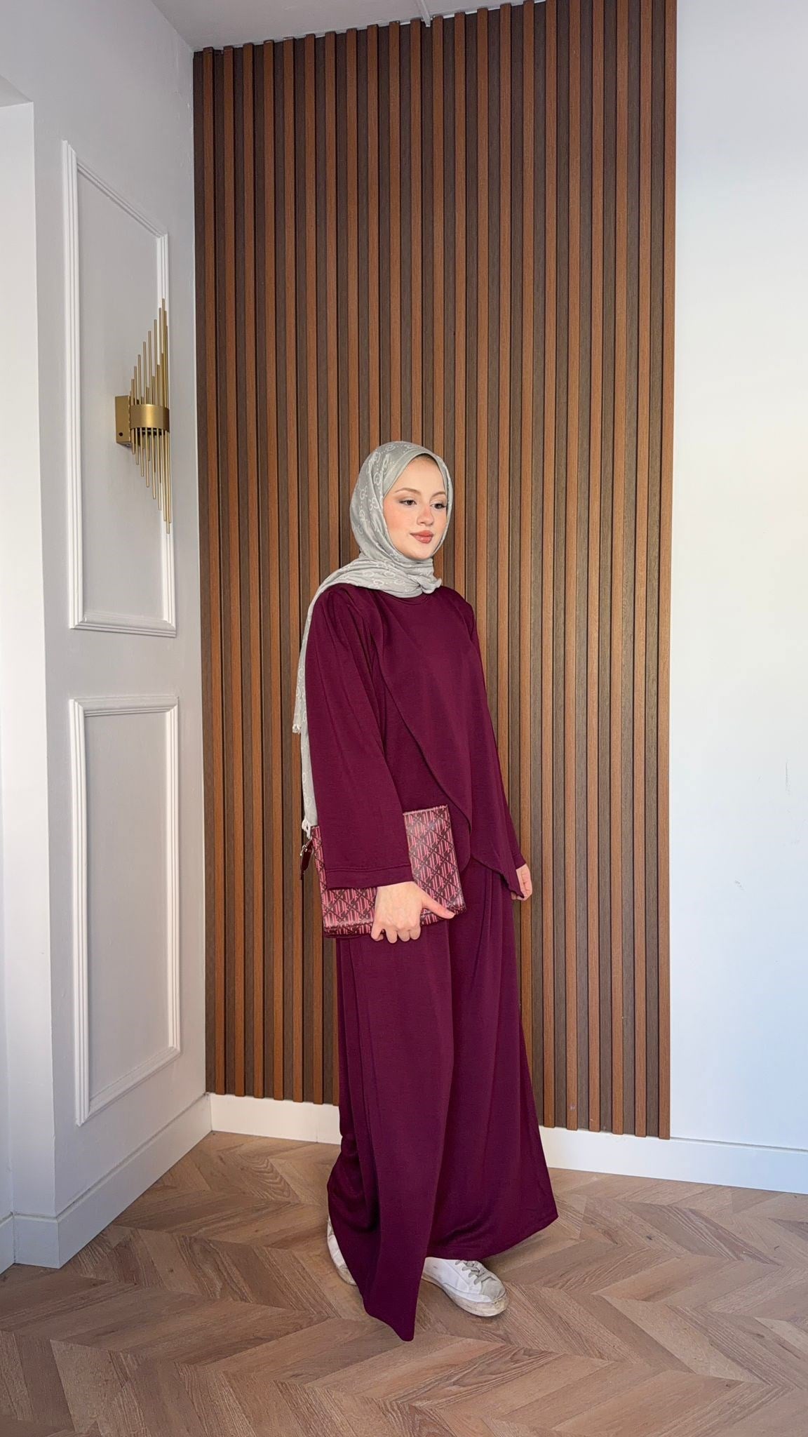 MEYSADESIGN PANTOLON TAKIM Çapraz Oysh İkili Takım Bordo