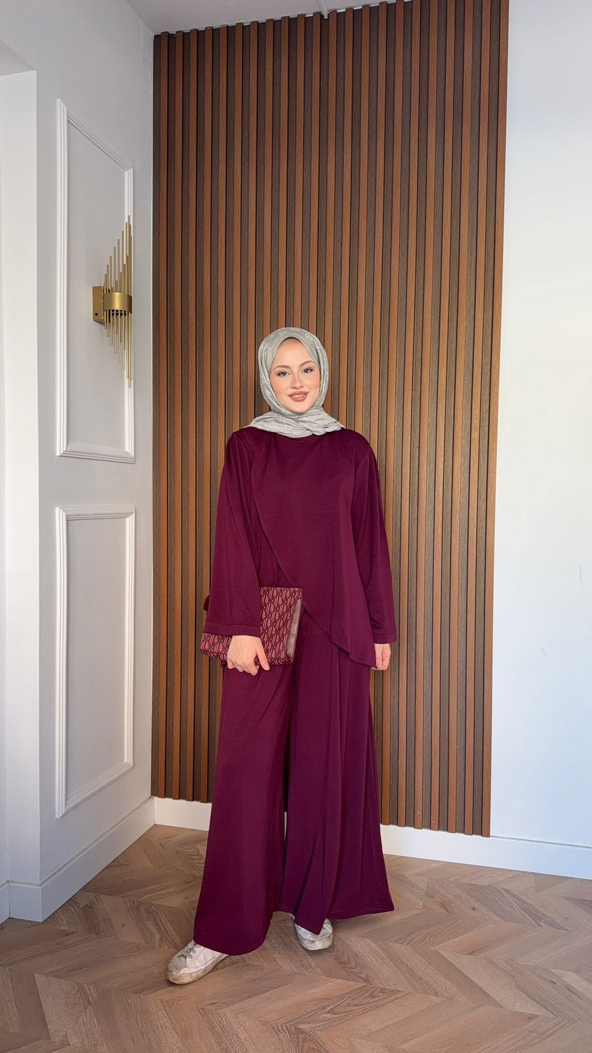 MEYSADESIGN PANTOLON TAKIM Çapraz Oysh İkili Takım Bordo