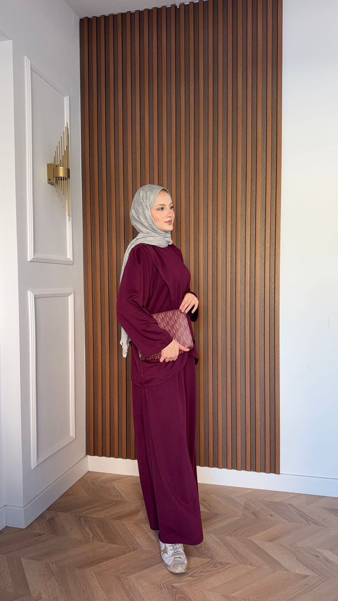 MEYSADESIGN PANTOLON TAKIM Çapraz Oysh İkili Takım Bordo