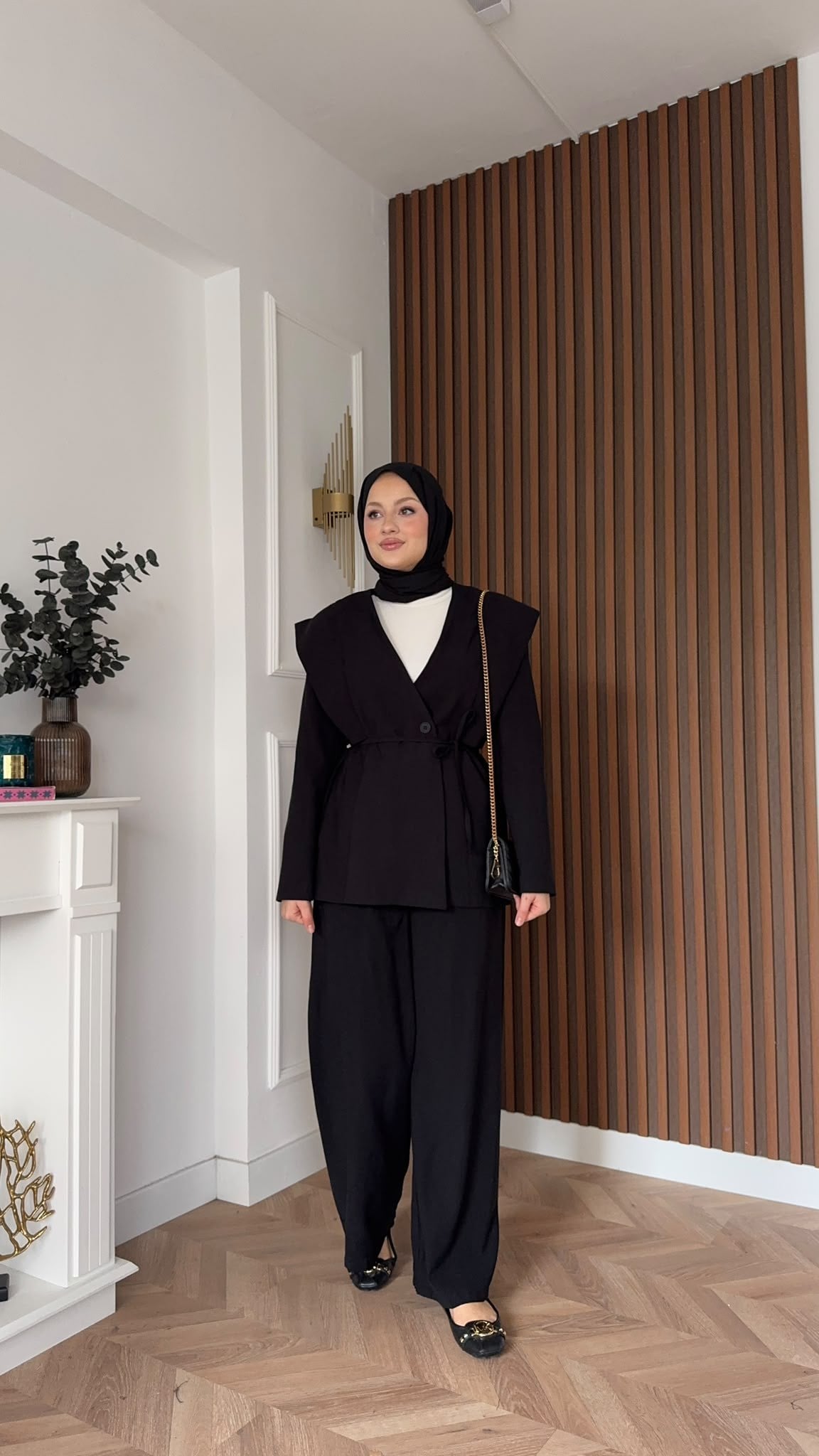 MEYSADESIGN PANTOLON TAKIM Dila Ceketli Takım Siyah