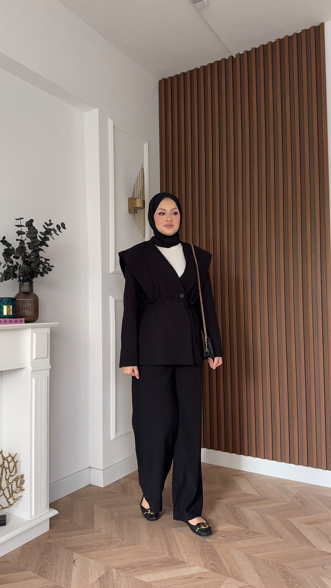 MEYSADESIGN PANTOLON TAKIM Dila Ceketli Takım Siyah