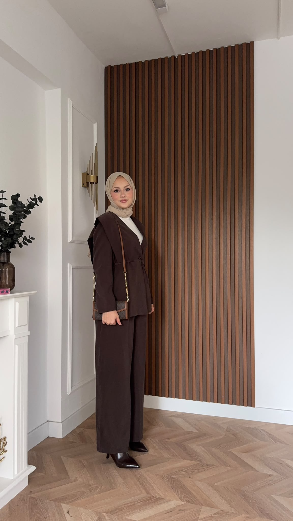 MEYSADESIGN PANTOLON TAKIM Dila Ceketli Takım Acı Kahve