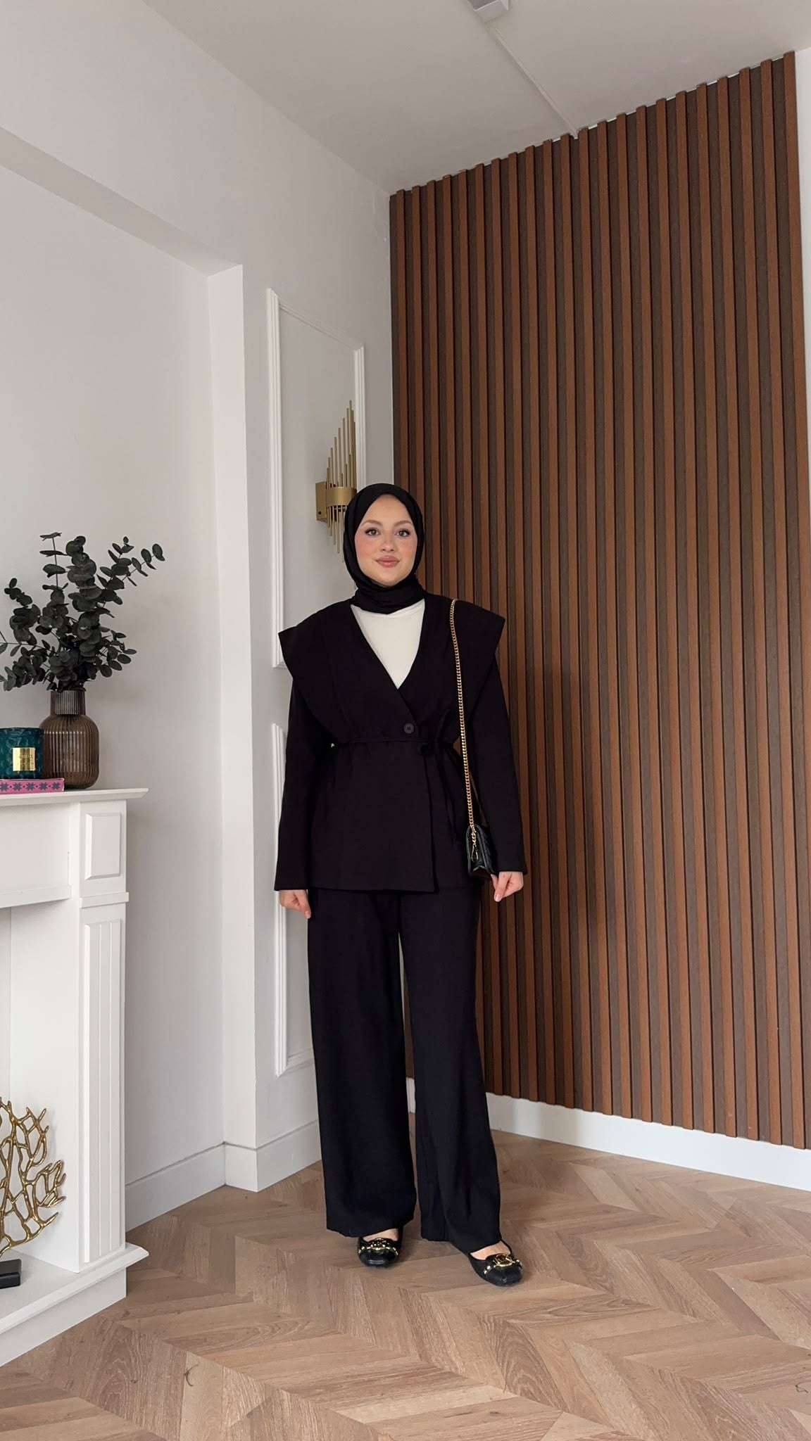 MEYSADESIGN PANTOLON TAKIM Dila Ceketli Takım Siyah