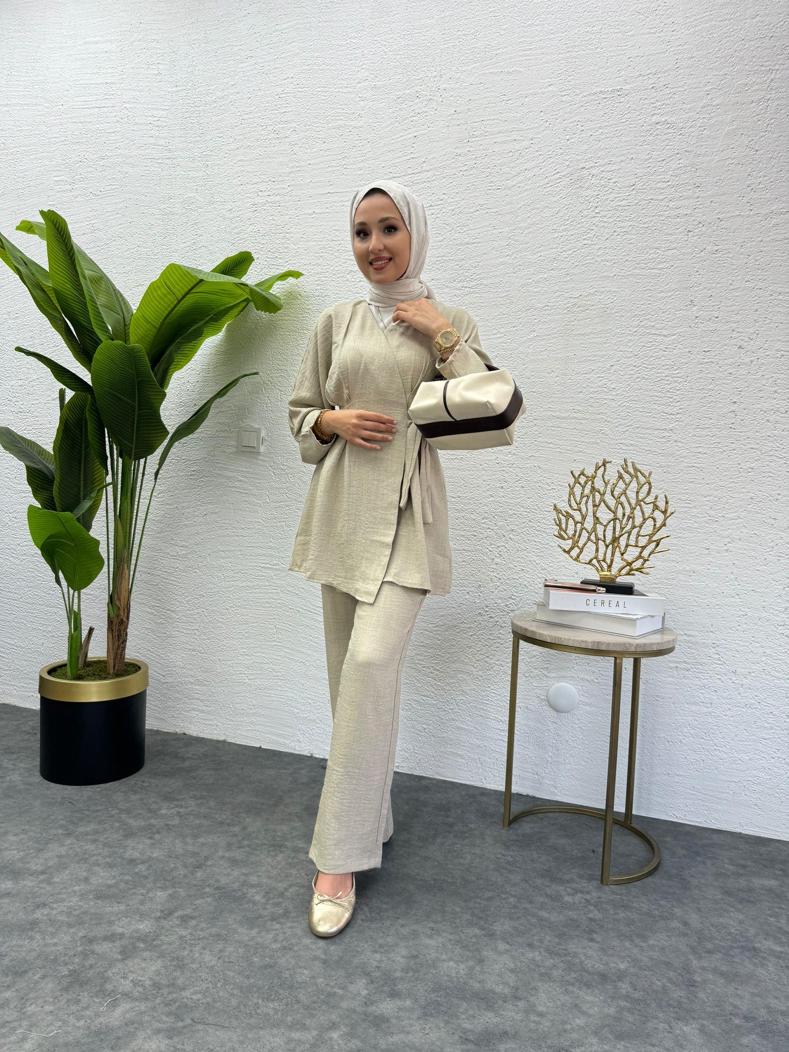 MEYSADESIGN PANTOLON TAKIM Dora Keten İkili Takım Taş