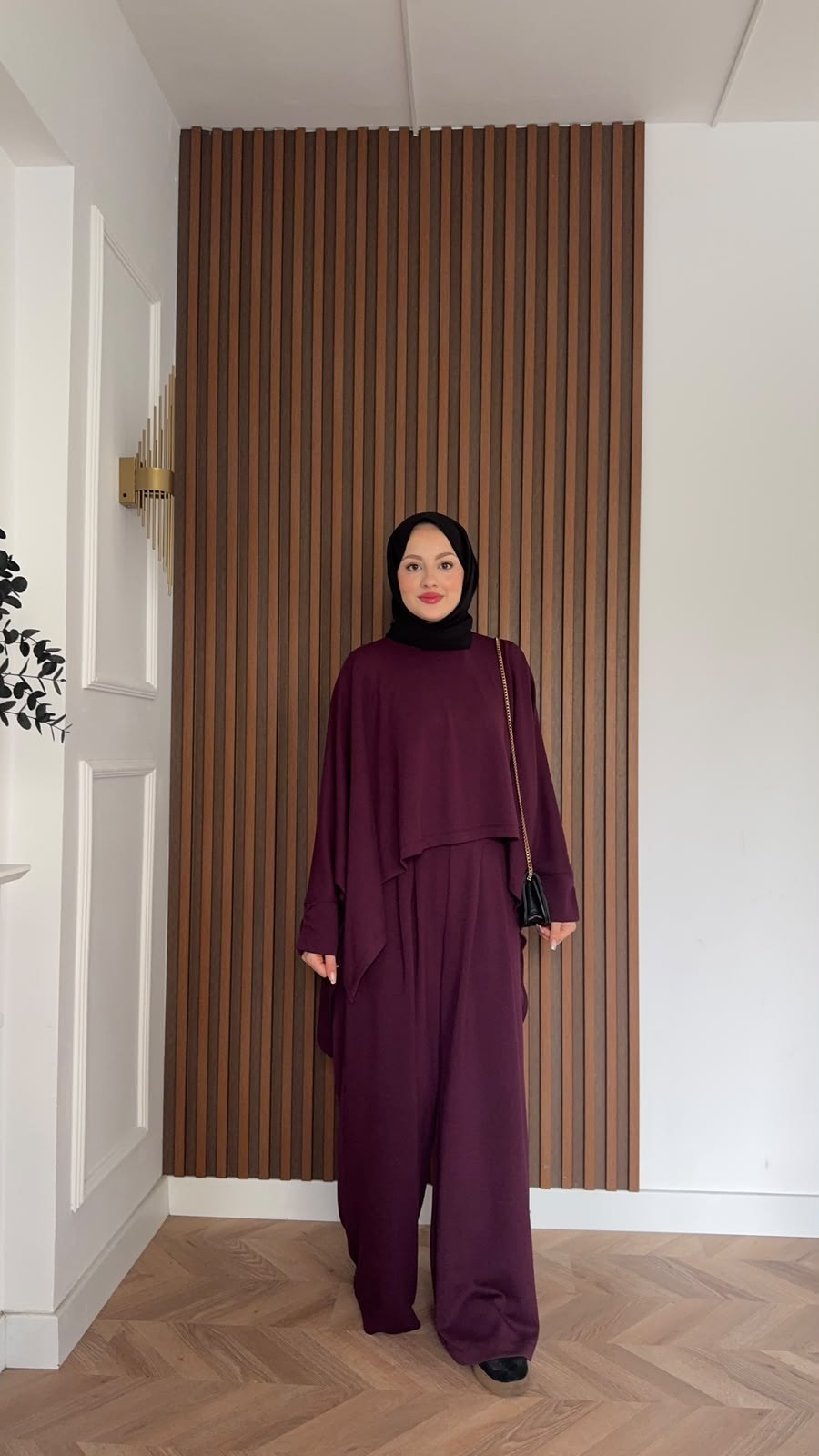 MEYSADESIGN PANTOLON TAKIM Dua Oysh Pantolonlu Takım Mürdüm
