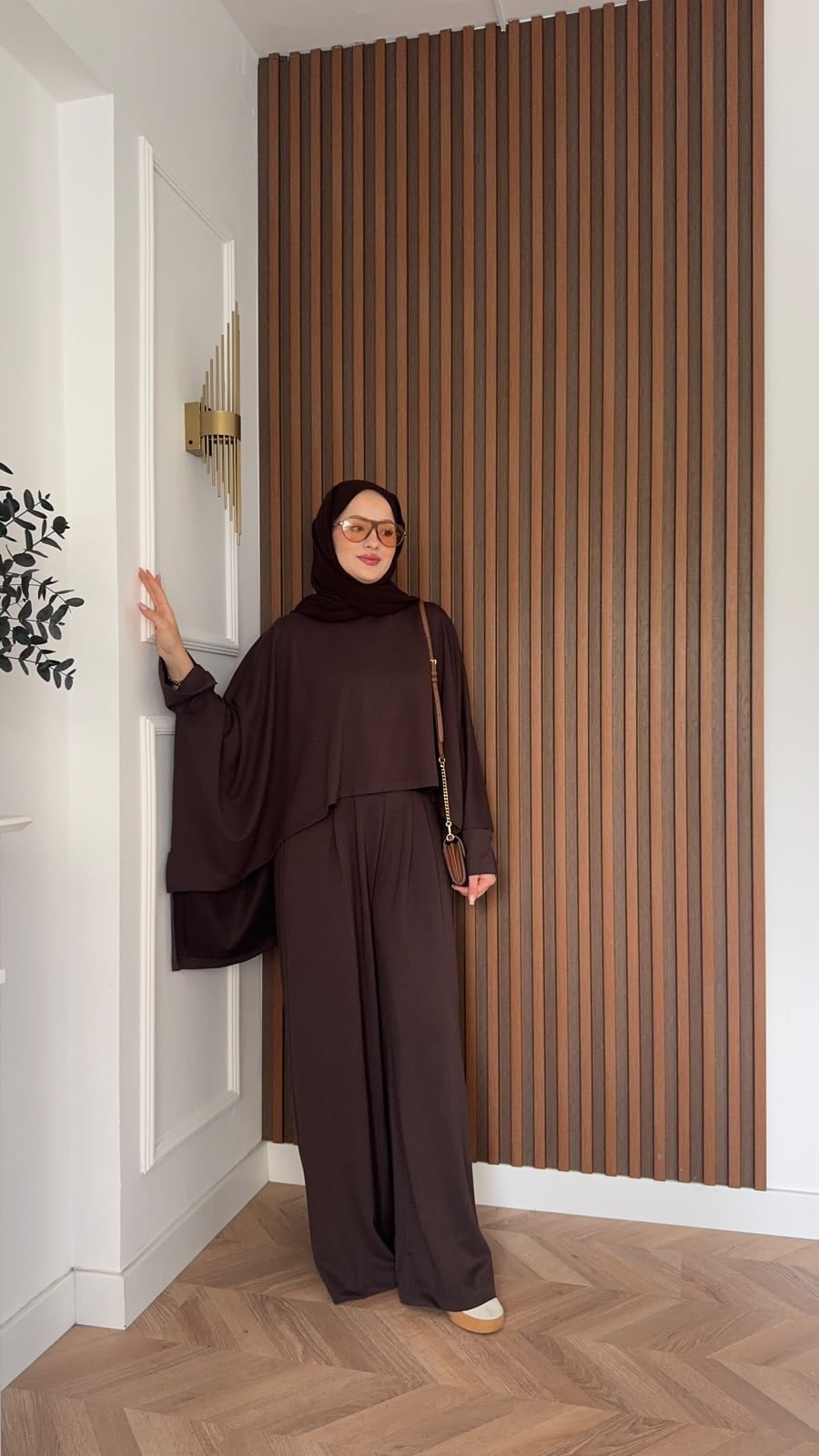 MEYSADESIGN PANTOLON TAKIM Dua Oysh Pantolonlu Takım Acı Kahve