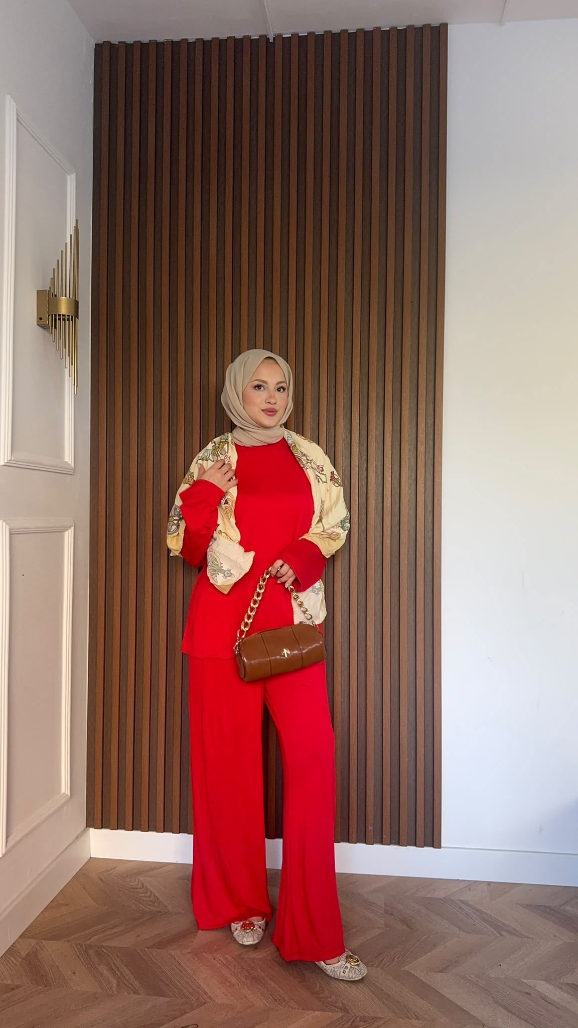 MEYSADESIGN PANTOLON TAKIM Elif Basic Oysh İkili Takım Kırmızı