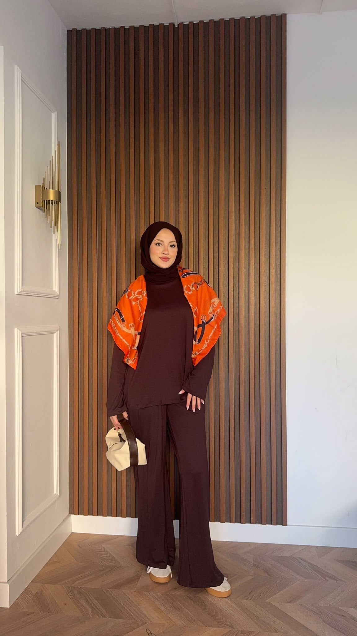 MEYSADESIGN PANTOLON TAKIM Elif Basic Oysh İkili Takım Acı Kahve