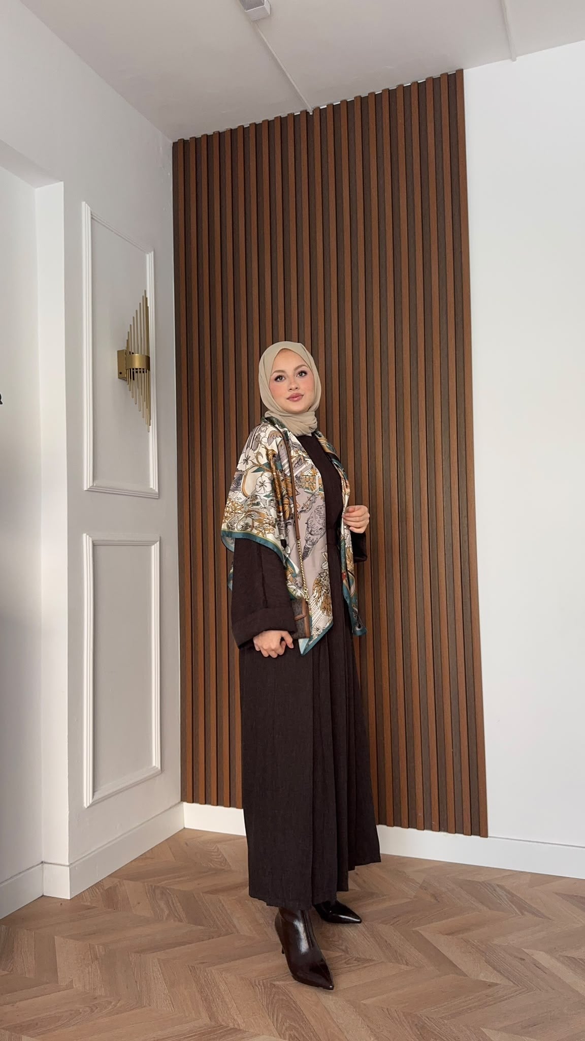 MEYSADESIGN PANTOLON TAKIM Esin Pamuklu Pantolonlu Takım Acı Kahve