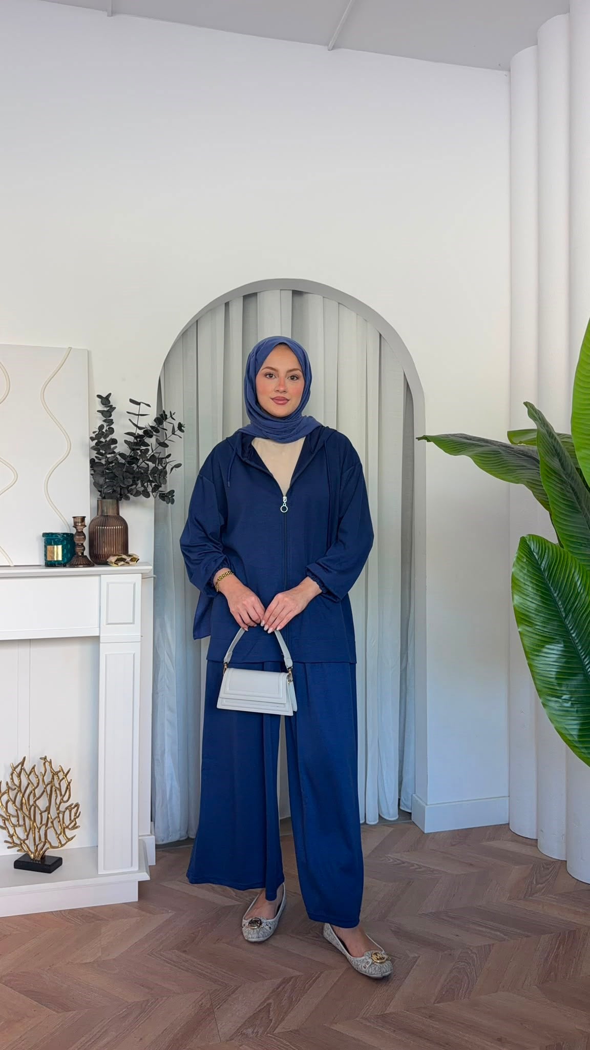 MEYSADESIGN PANTOLON TAKIM Fermuarlı Oysh İkili Takım Lacivert