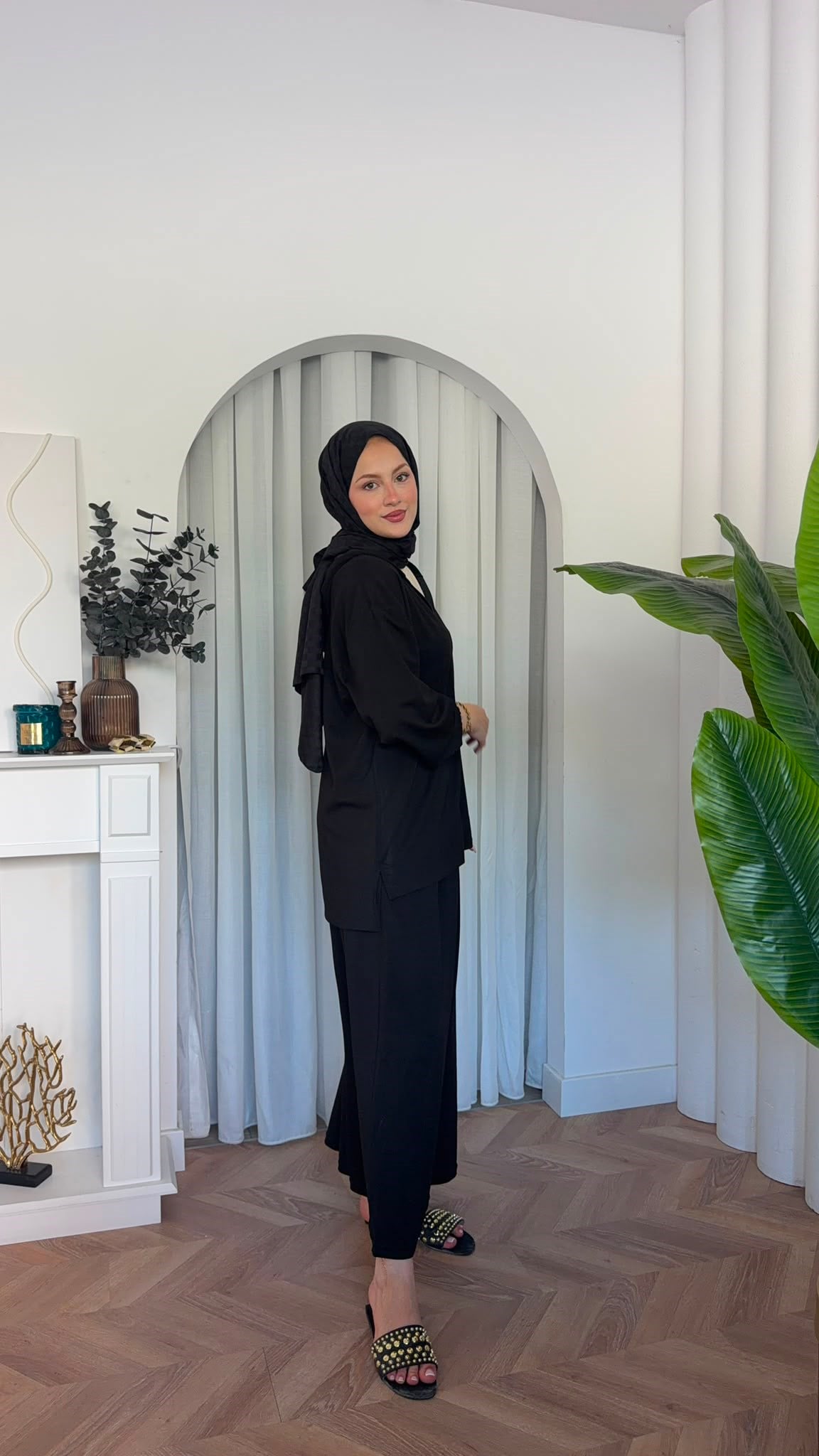 MEYSADESIGN PANTOLON TAKIM Fermuarlı Oysh İkili Takım Siyah