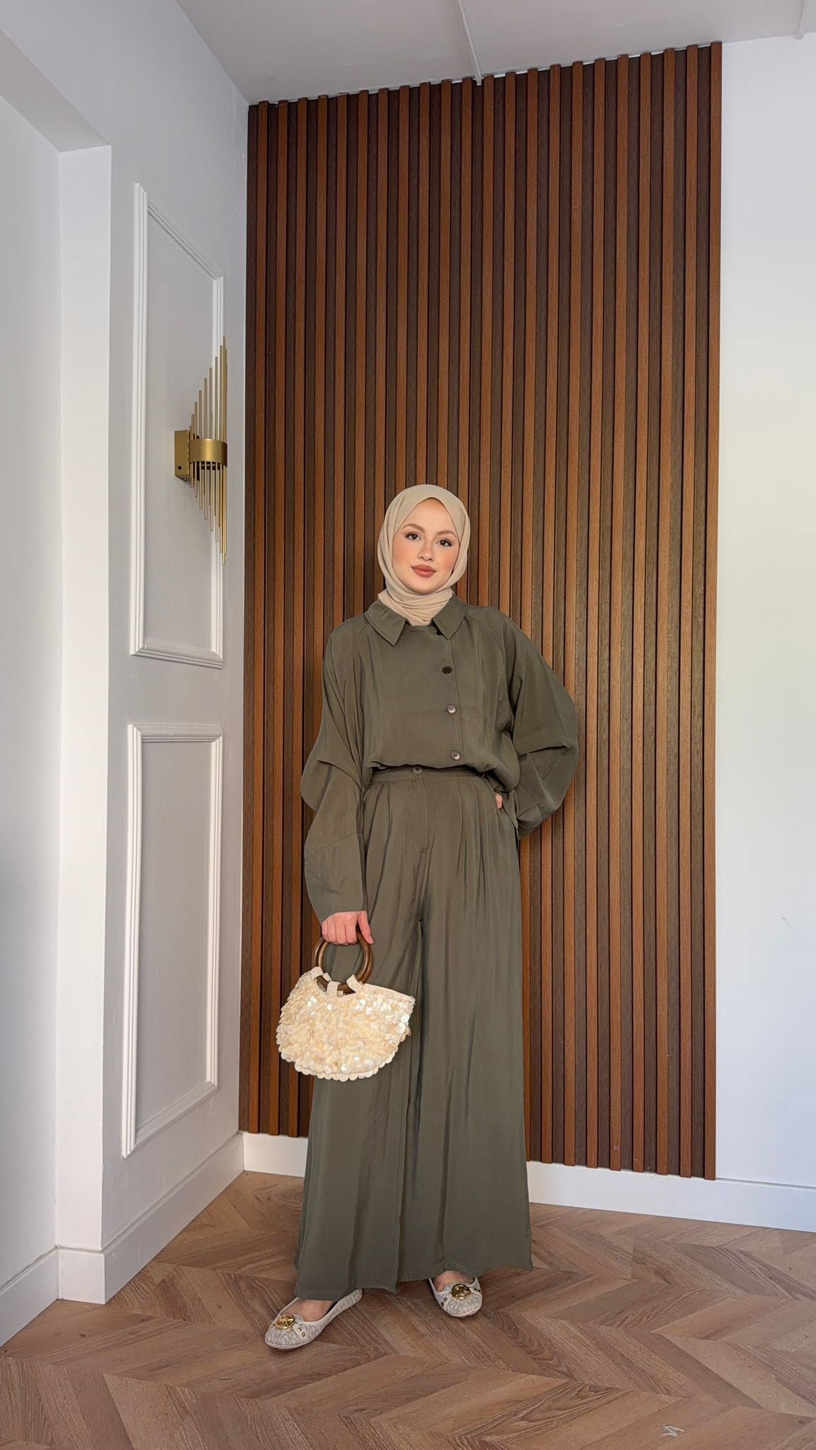 MEYSADESIGN PANTOLON TAKIM Heon Tensel Pantolonlu Takım Haki