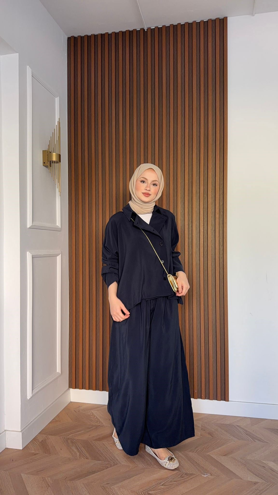 MEYSADESIGN PANTOLON TAKIM Heon Tensel Pantolonlu Takım Lacivert