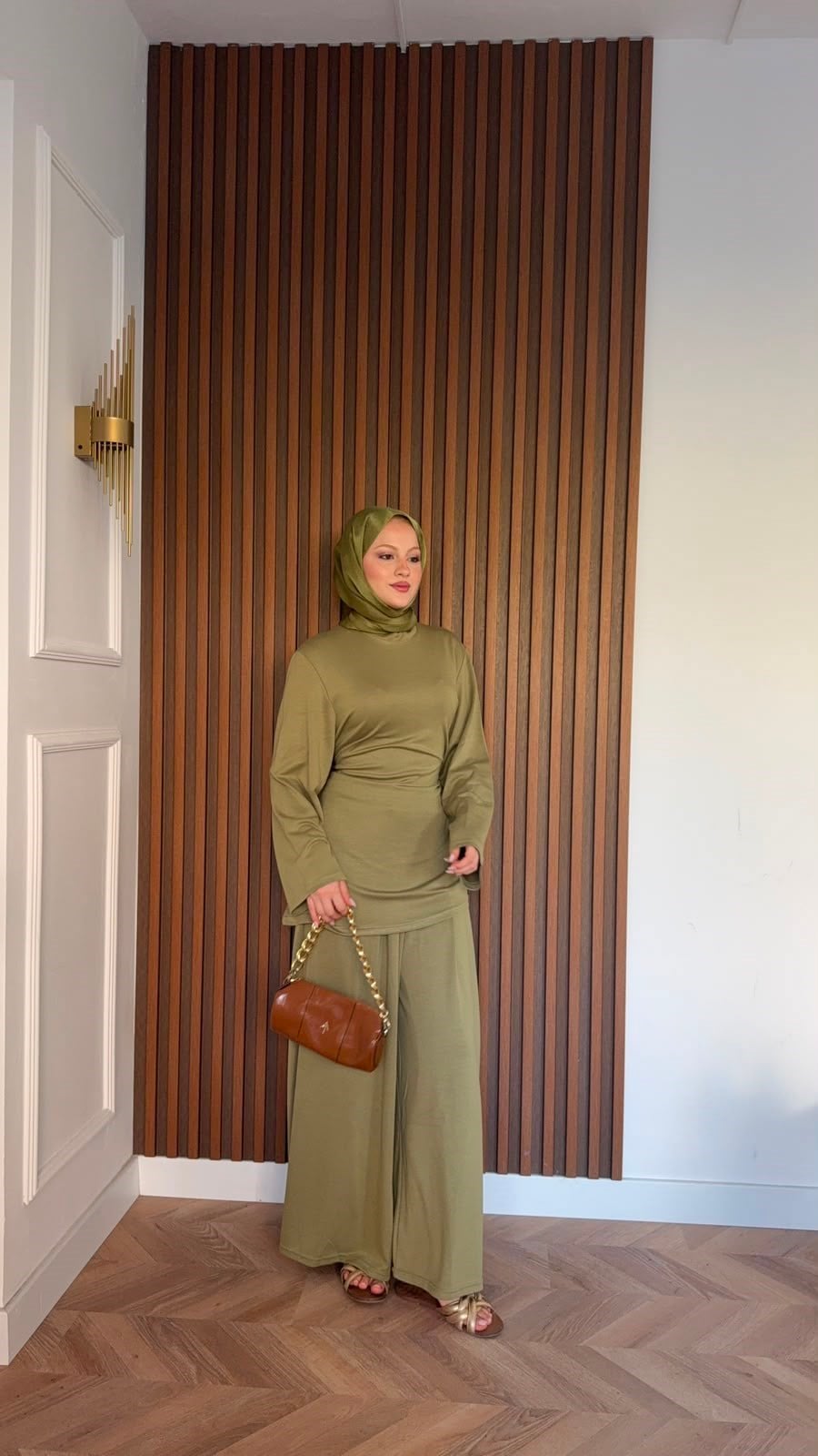 MEYSADESIGN PANTOLON TAKIM İpek Oysh İkili Takım Haki