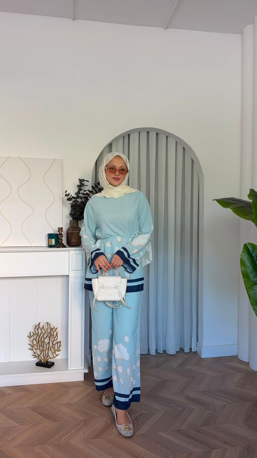 MEYSADESIGN PANTOLON TAKIM Laveyla İkili Takım Su Yeşili