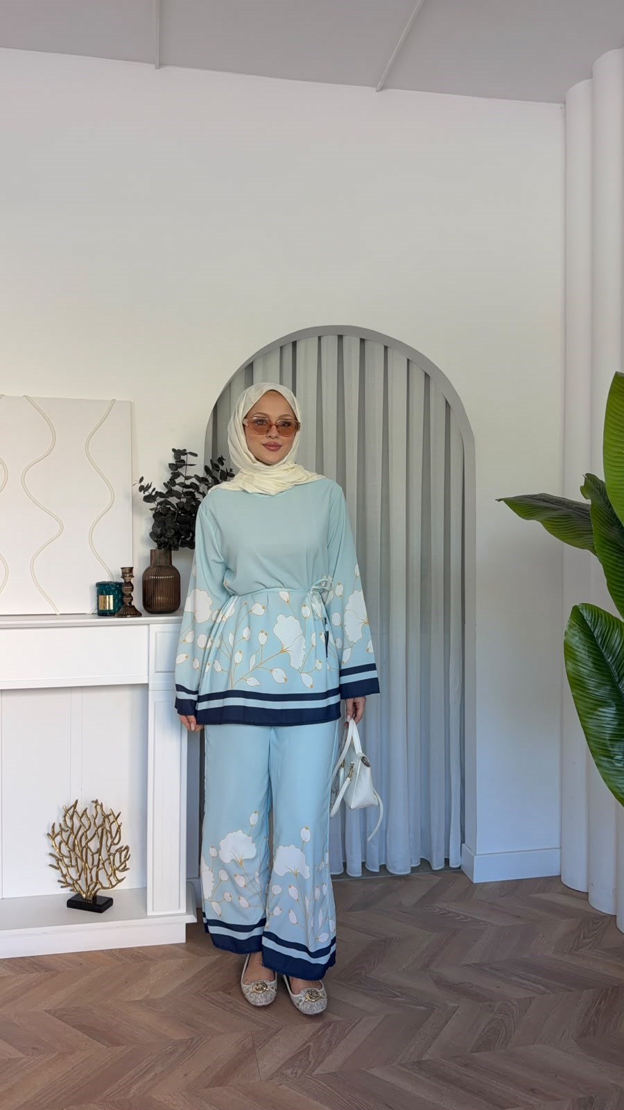 MEYSADESIGN PANTOLON TAKIM Laveyla İkili Takım Su Yeşili