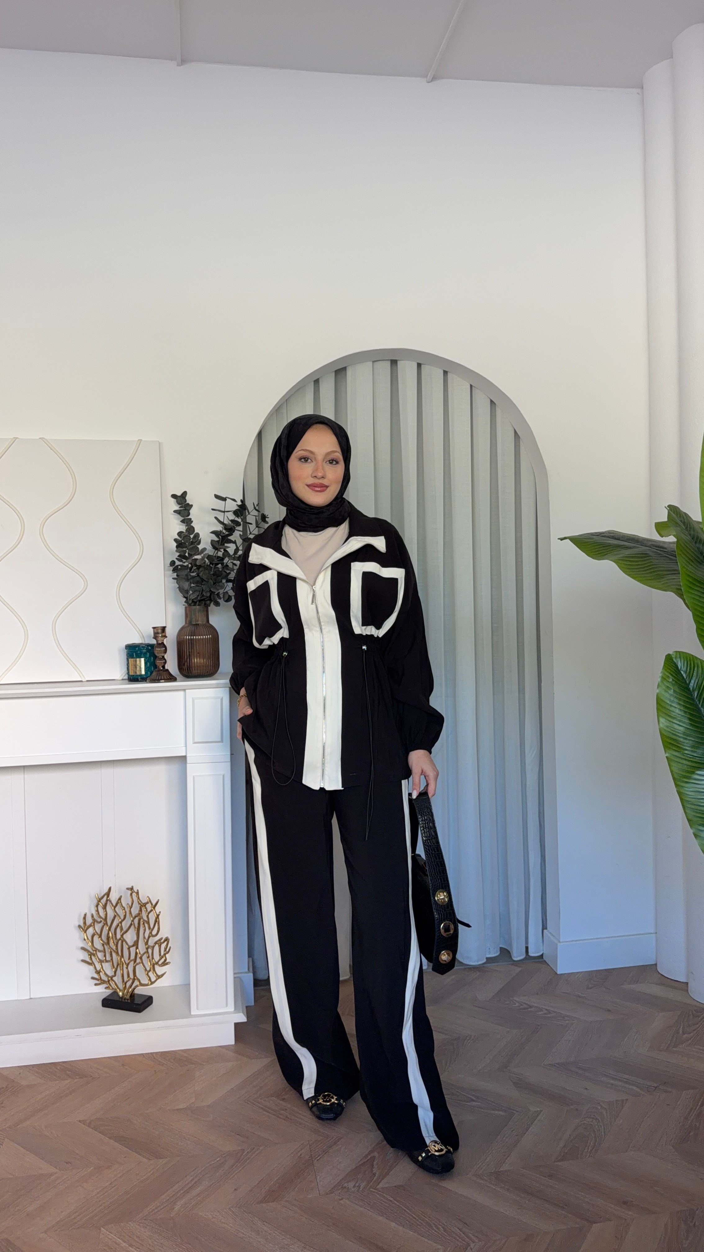 MEYSADESIGN PANTOLON TAKIM Lusi İkili Takım Siyah