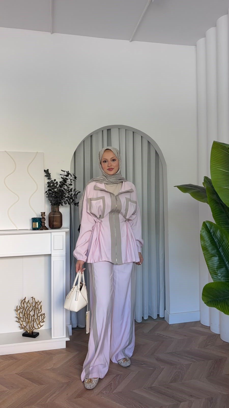 MEYSADESIGN PANTOLON TAKIM Lusi İkili Takım Pembe