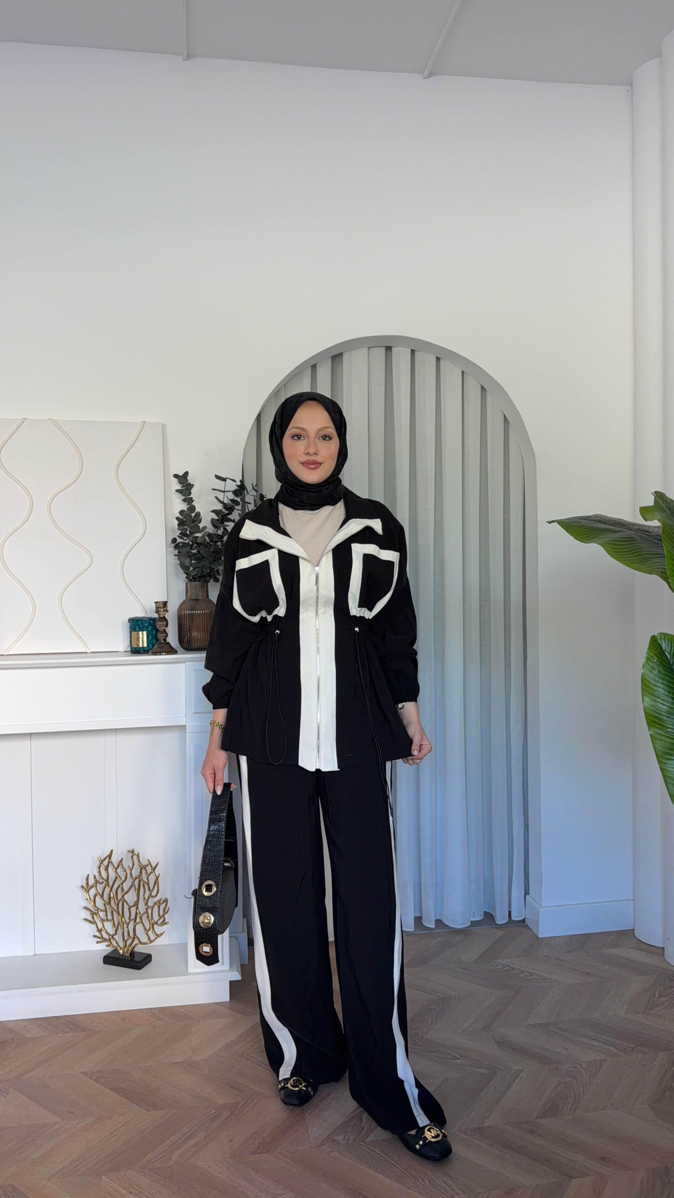 MEYSADESIGN PANTOLON TAKIM Lusi İkili Takım Siyah