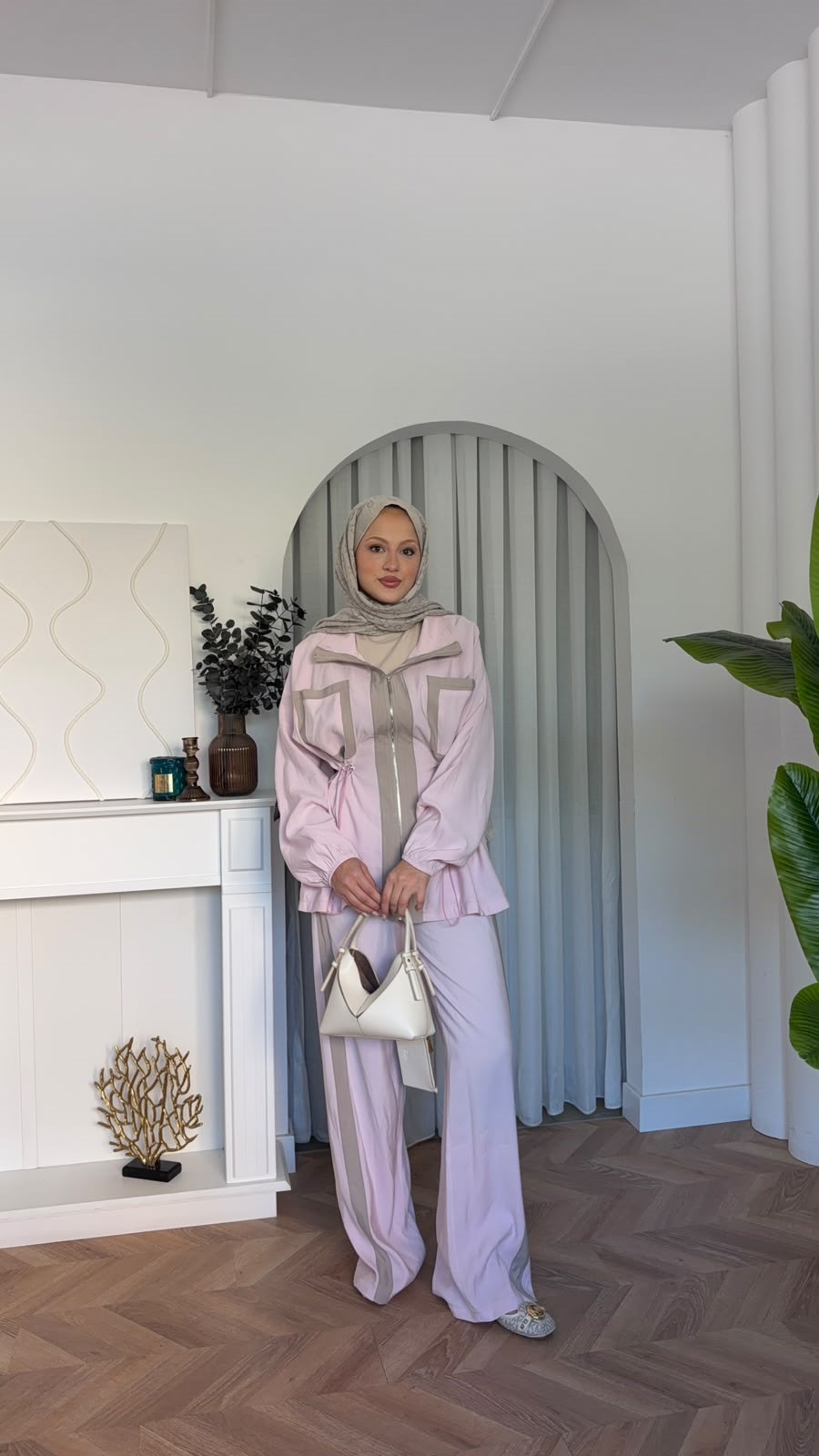MEYSADESIGN PANTOLON TAKIM Lusi İkili Takım Pembe