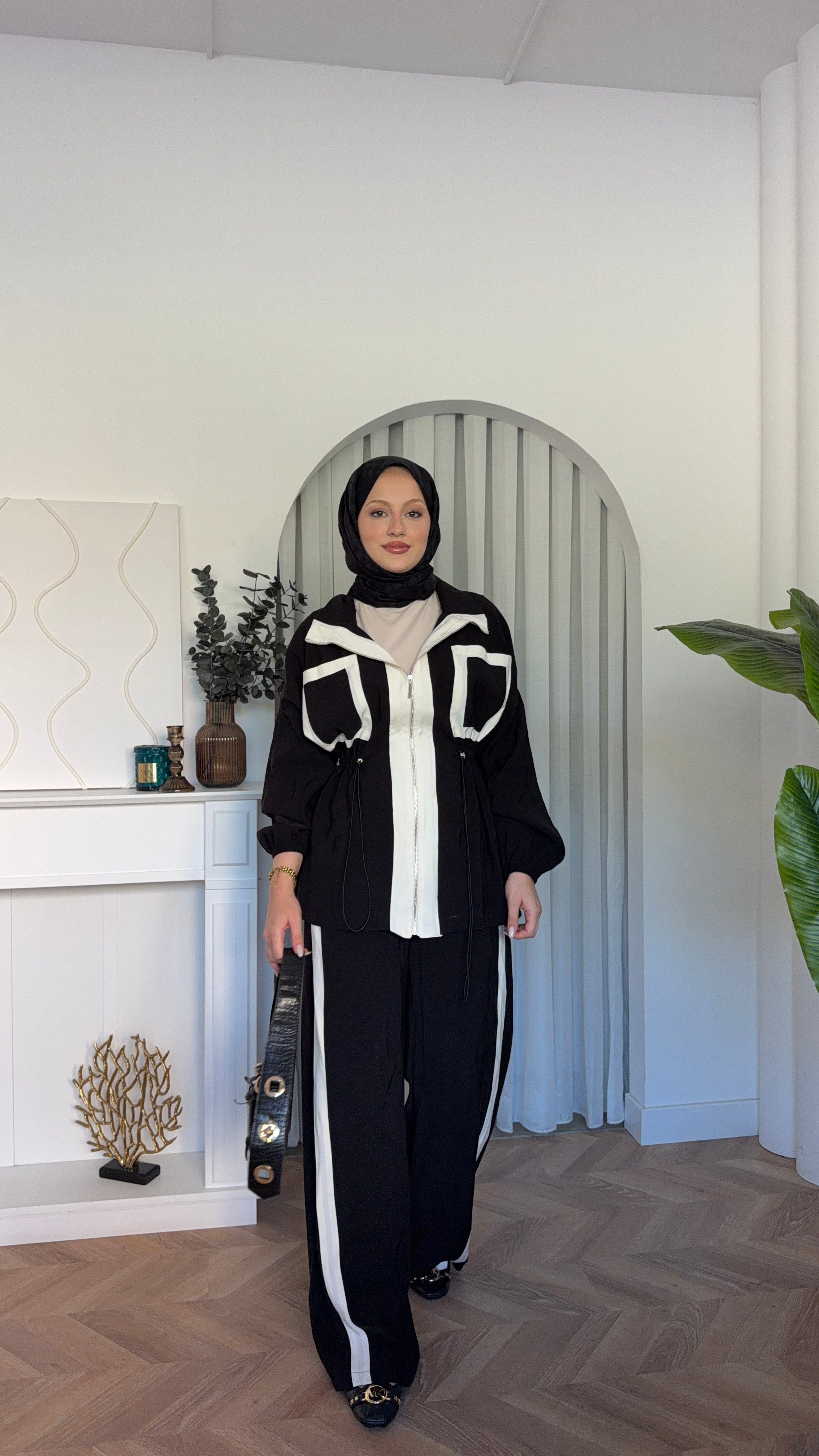 MEYSADESIGN PANTOLON TAKIM Lusi İkili Takım Siyah