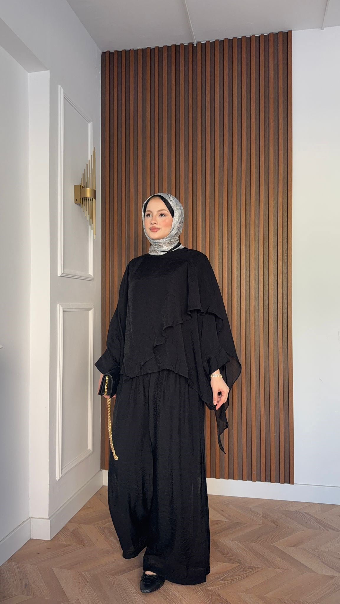 MEYSADESIGN PANTOLON TAKIM Mina Vual Pantolonlu Takım Siyah