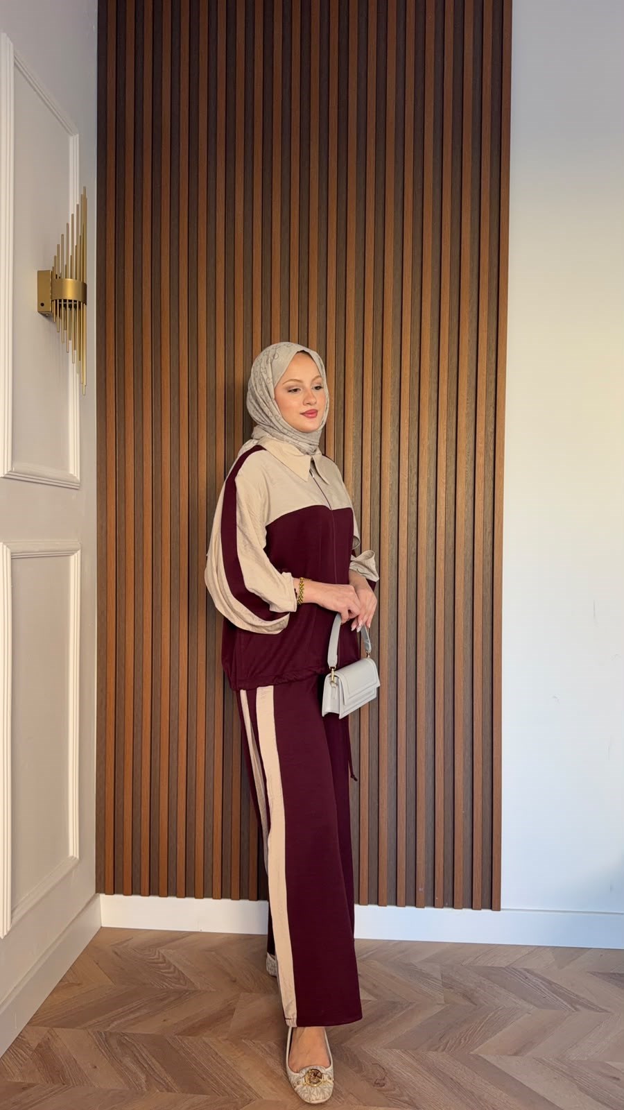 MEYSADESIGN PANTOLON TAKIM Pelerinli Aerobin Spor Takım Bordo