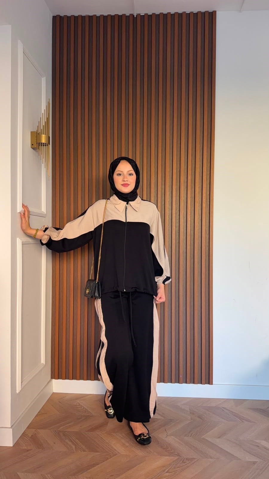 MEYSADESIGN PANTOLON TAKIM Pelerinli Aerobin Spor Takım Siyah
