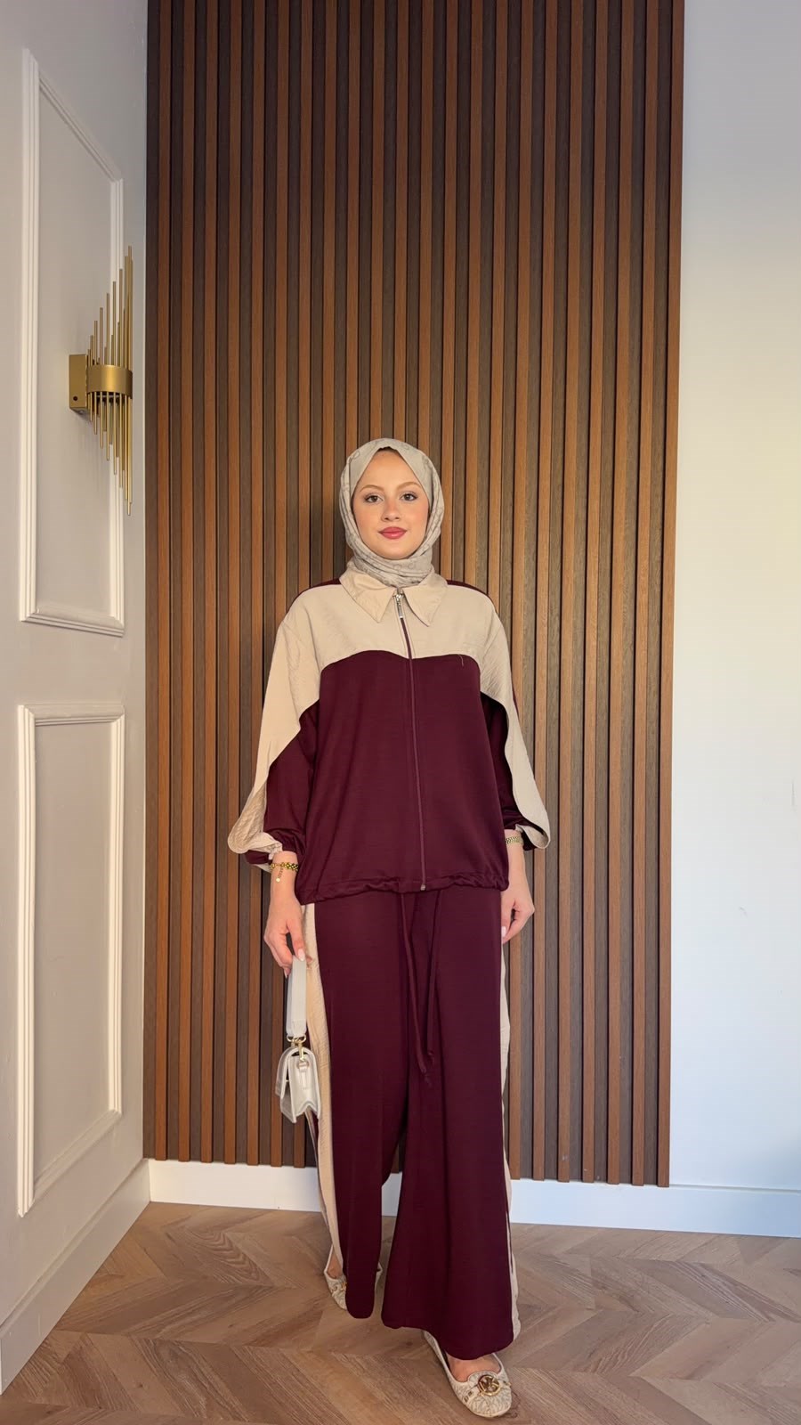 MEYSADESIGN PANTOLON TAKIM Pelerinli Aerobin Spor Takım Bordo