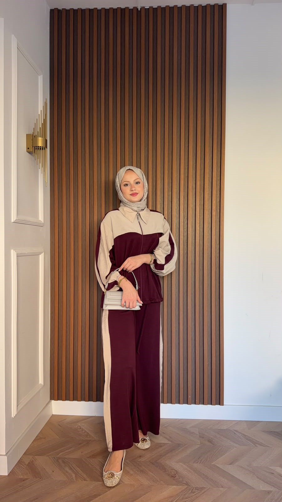 MEYSADESIGN PANTOLON TAKIM Pelerinli Aerobin Spor Takım Bordo