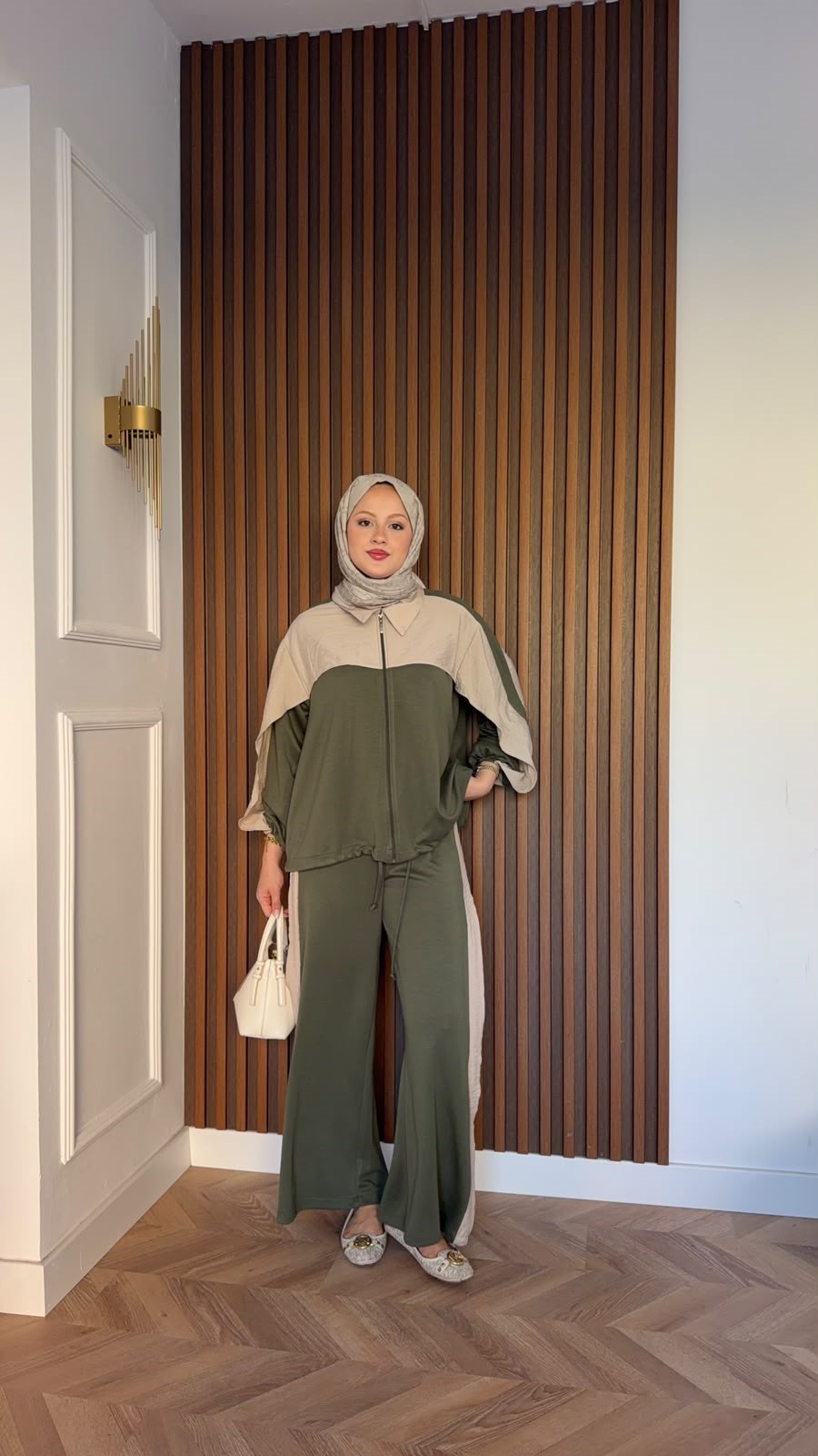 MEYSADESIGN PANTOLON TAKIM Pelerinli Aerobin Spor Takım Haki