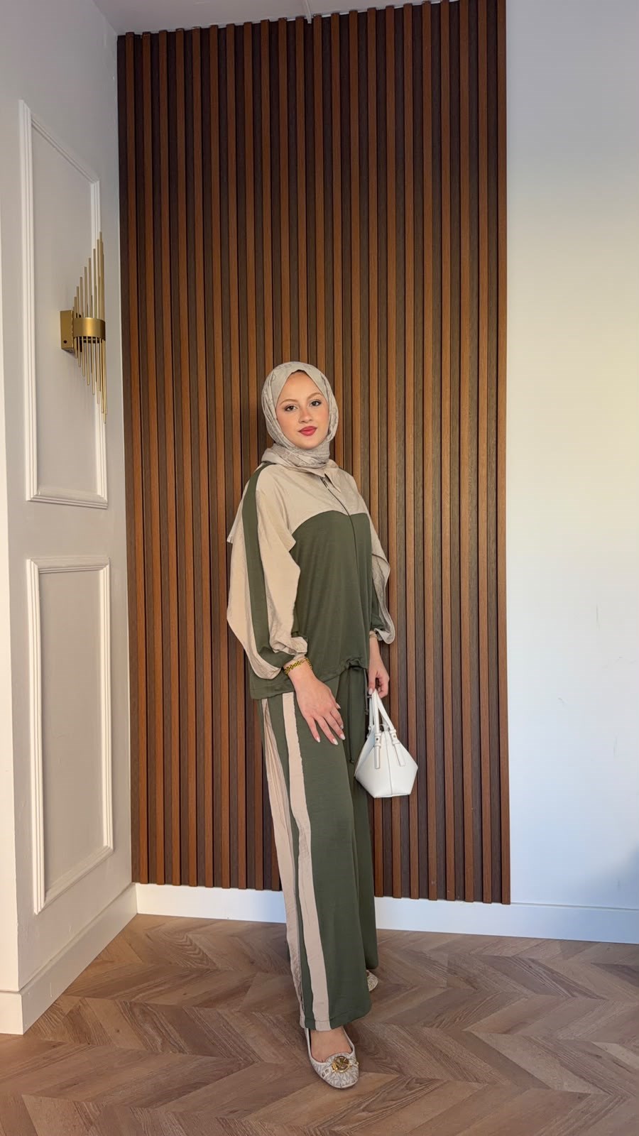 MEYSADESIGN PANTOLON TAKIM Pelerinli Aerobin Spor Takım Haki