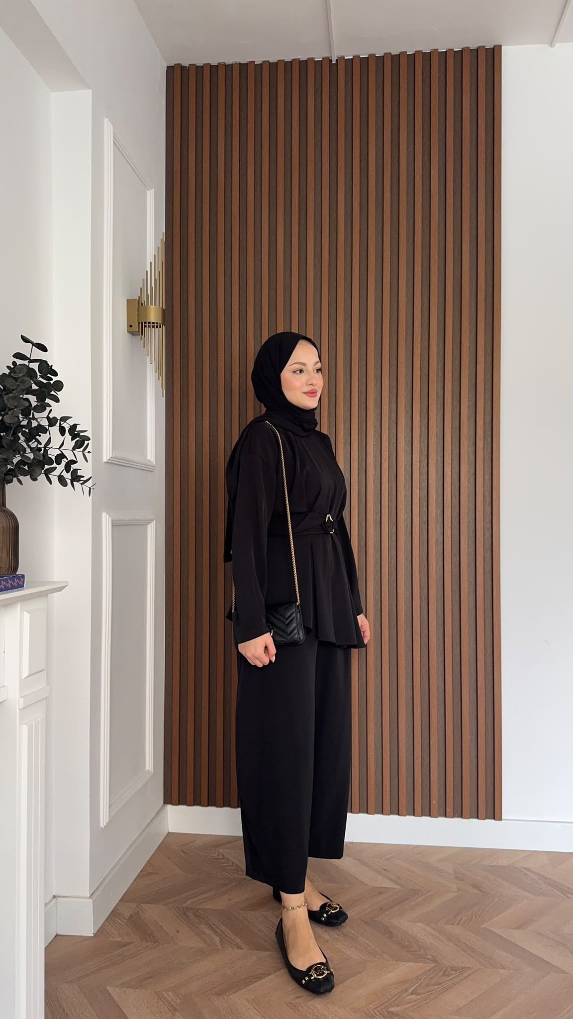 MEYSADESIGN PANTOLON TAKIM Peri Pensli Pantolon Takım Siyah
