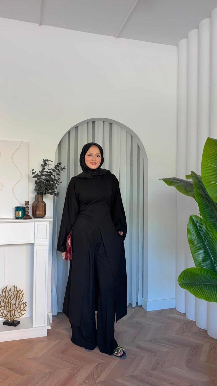 MEYSADESIGN PANTOLON TAKIM Polen Oysh İkili Takım Siyah